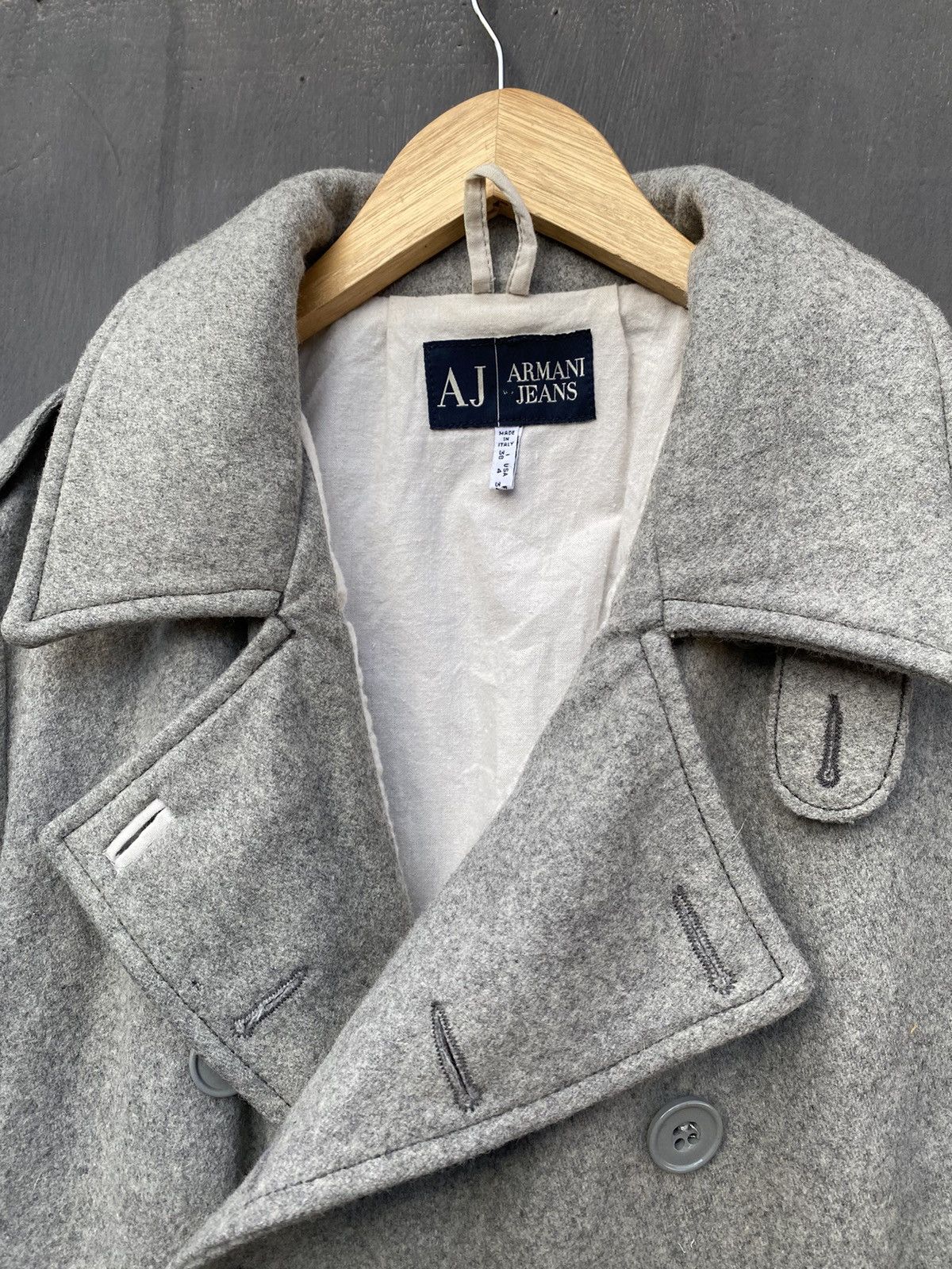 Armani Armani Jeans Vintage Wool gray biker jacket size 38 Size XS / US 0-2 / IT 36-38 - 3 Thumbnail