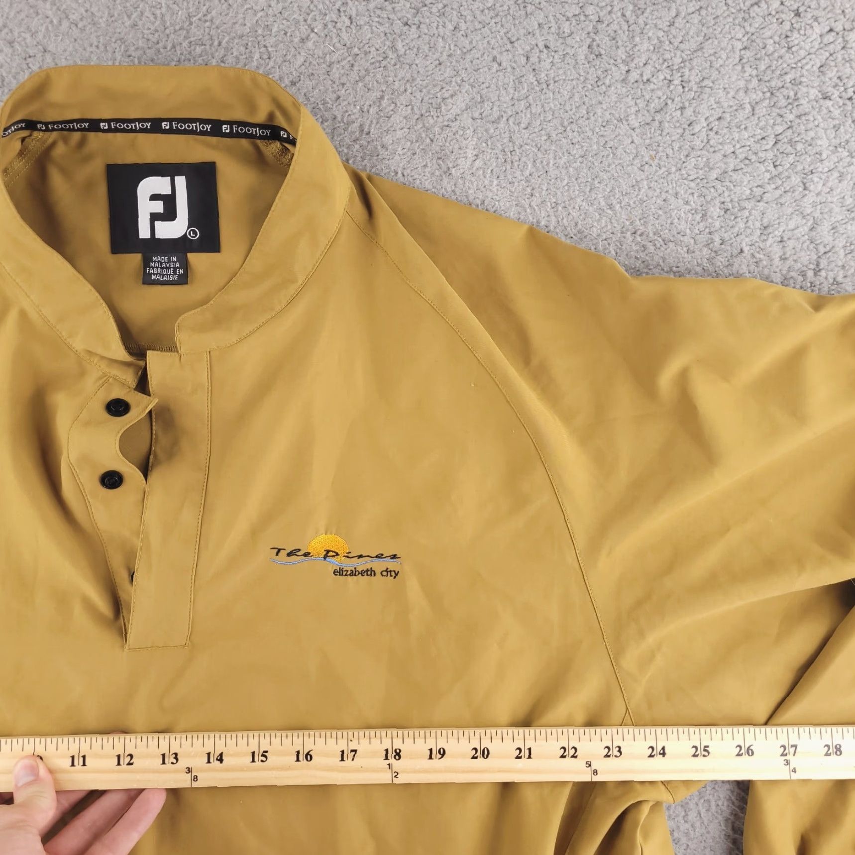 Footjoy FootJoy Jacket Mens Large Yellow Mustard Golf Windbreaker The Pines Size US L / EU 52-54 / 3 - 7 Thumbnail