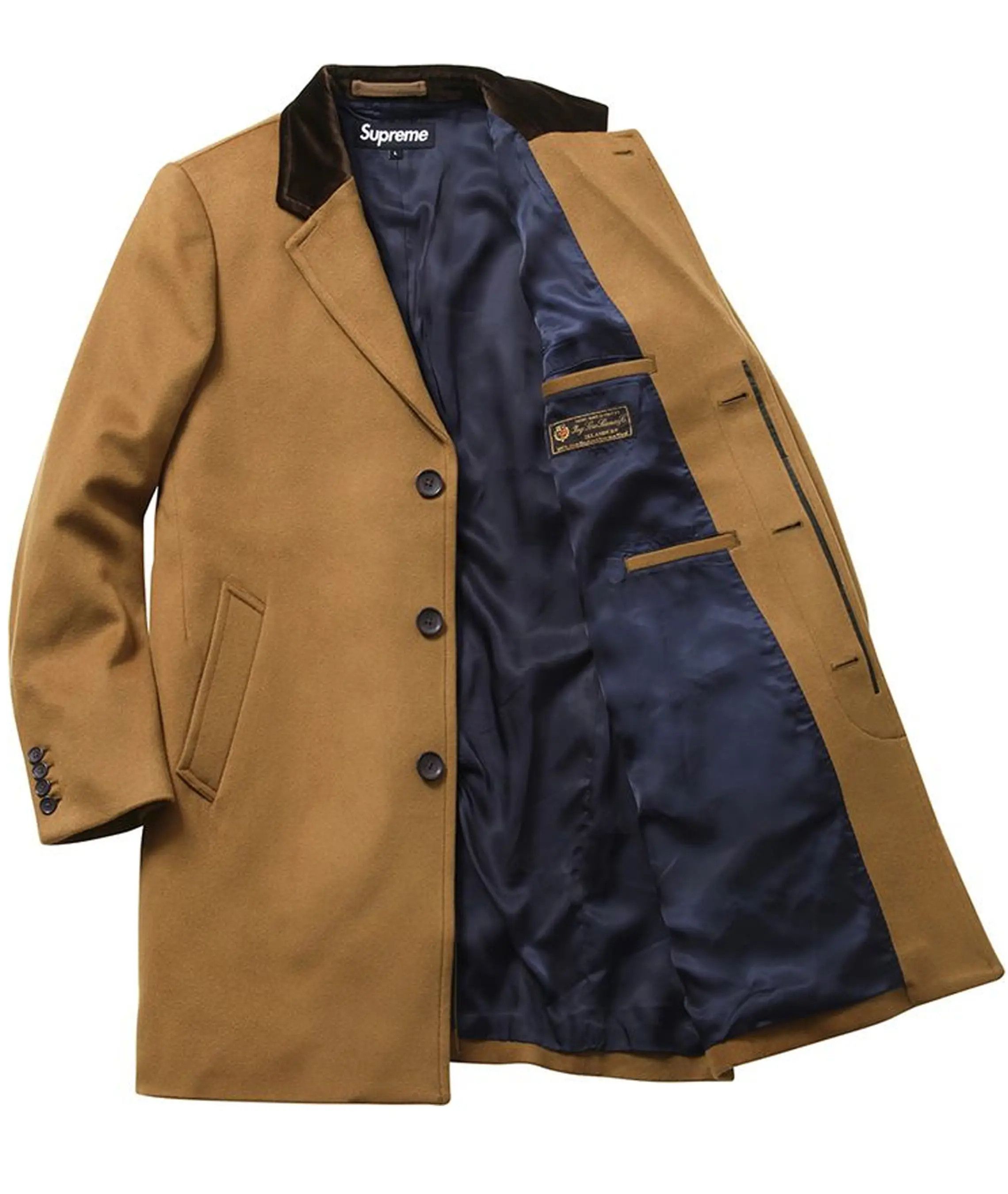 Supreme Camel Wool Overcoat Size US XL / EU 56 / 4 - 3 Thumbnail