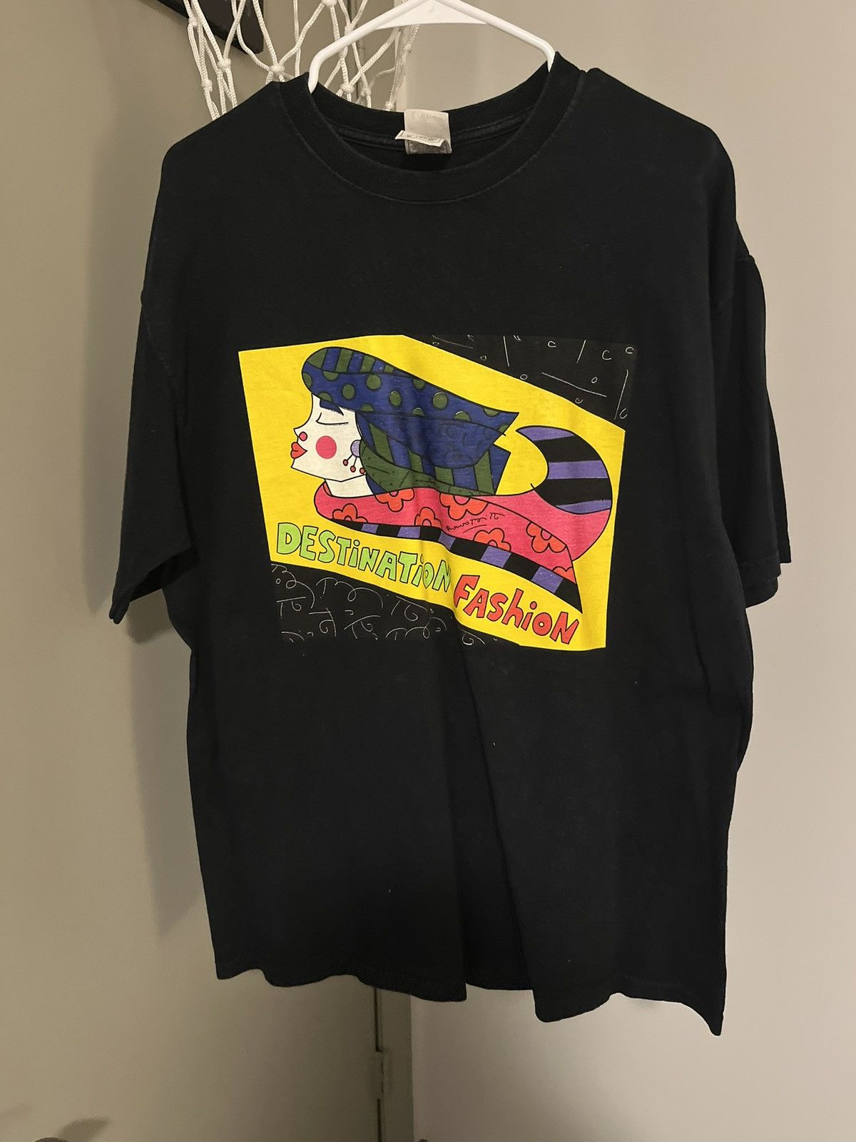 Vintage Vintage Romero Brito Art Tee Shirt Size US XL / EU 56 / 4 - 1 Thumbnail