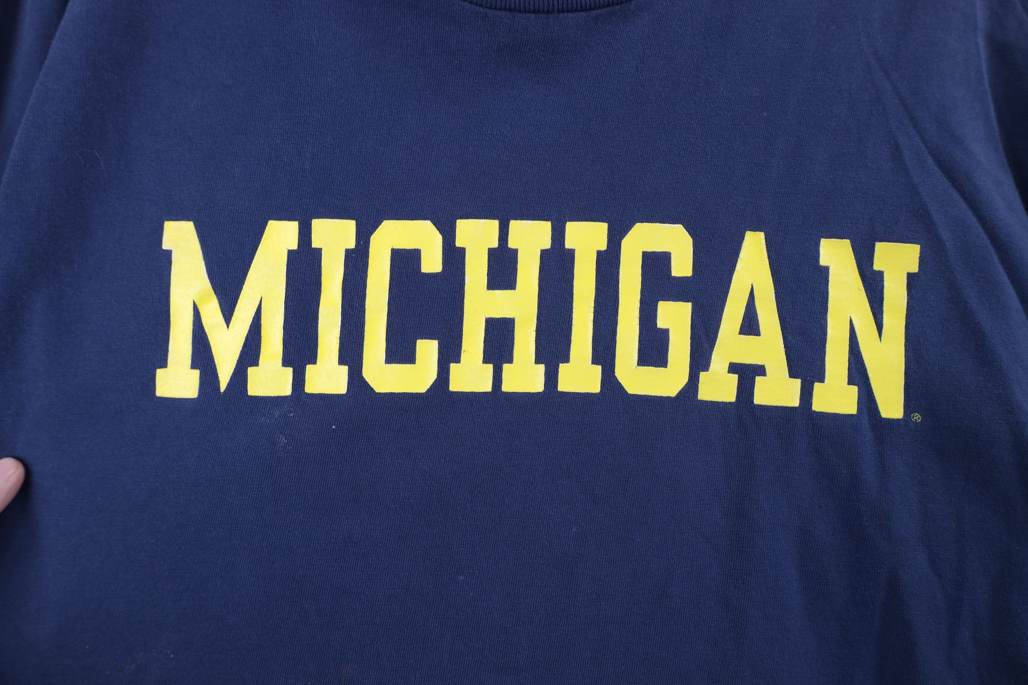 Vintage Vintage 90s University of Michigan Long Sleeve T-Shirt USA Size US XXL / EU 58 / 5 - 4 Thumbnail