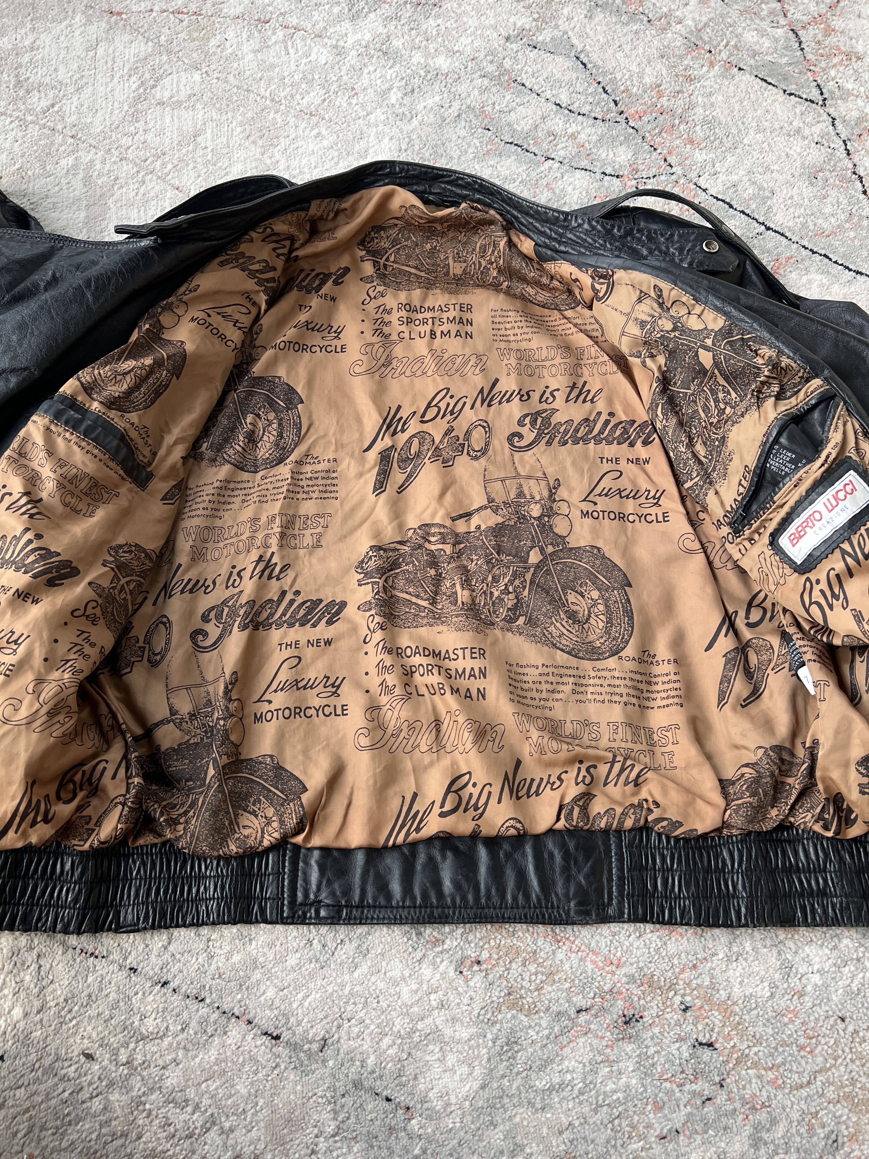 Vintage Berto Lucci Creazione Vintage Leather jacket Size US M / EU 48-50 / 2 - 2 Thumbnail
