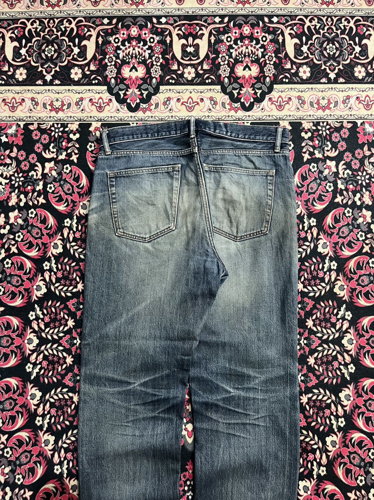 Undercover × Uniqlo Vintage Uniqlo Blue Faded Washed Trashed Straight Leg Jeans Size US 32 / EU 48 - 6 Thumbnail