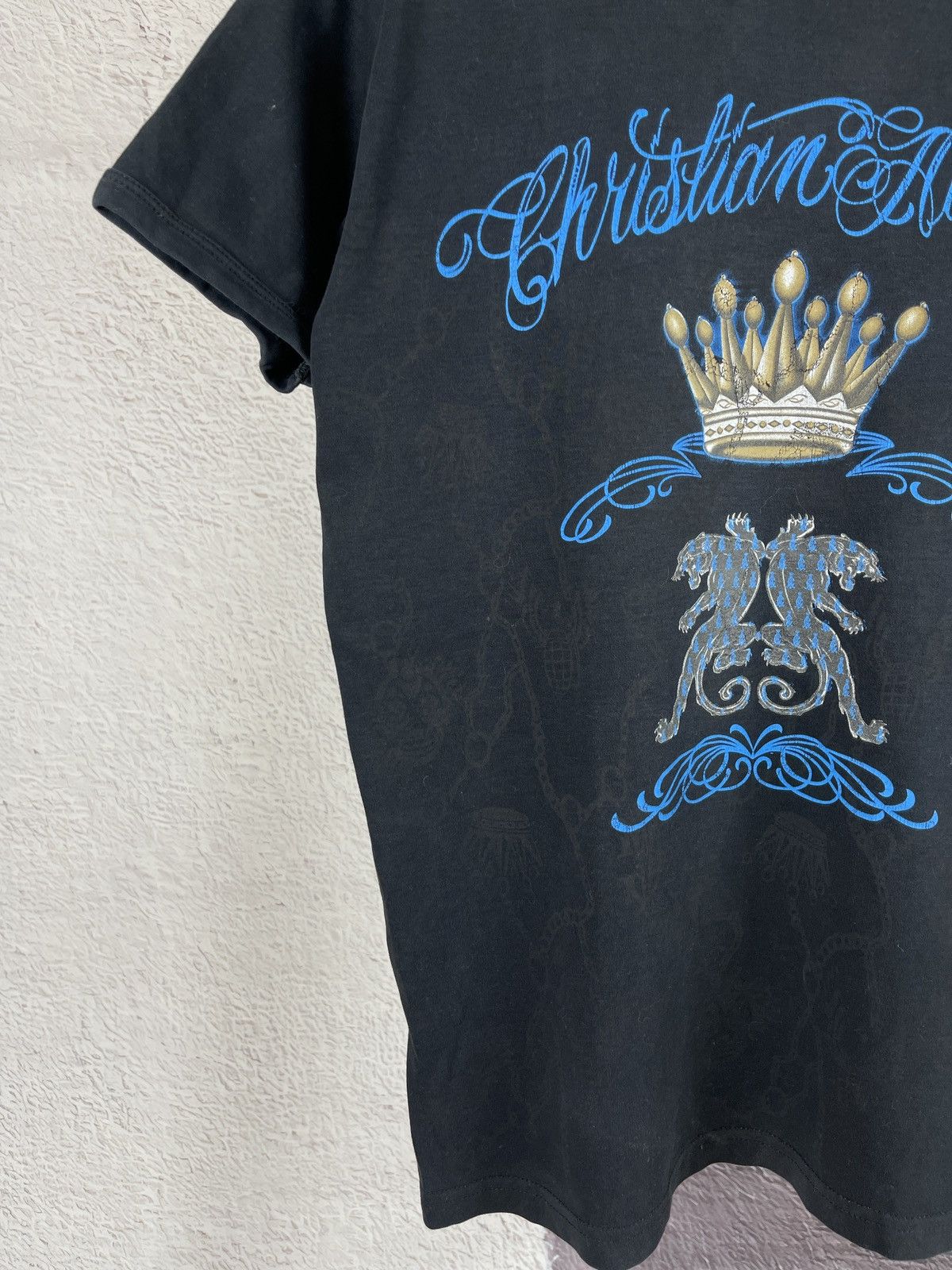 Christian Audigier Christian Audigier vintage big logo allover pattern tee Size US M / EU 48-50 / 2 - 4 Thumbnail
