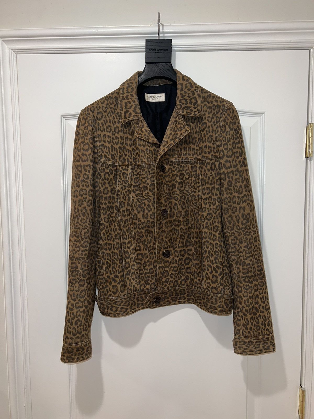 Saint Laurent Paris Saint Laurent Hedi leopard print jacket Size US S / EU 44-46 / 1 - 8 Thumbnail