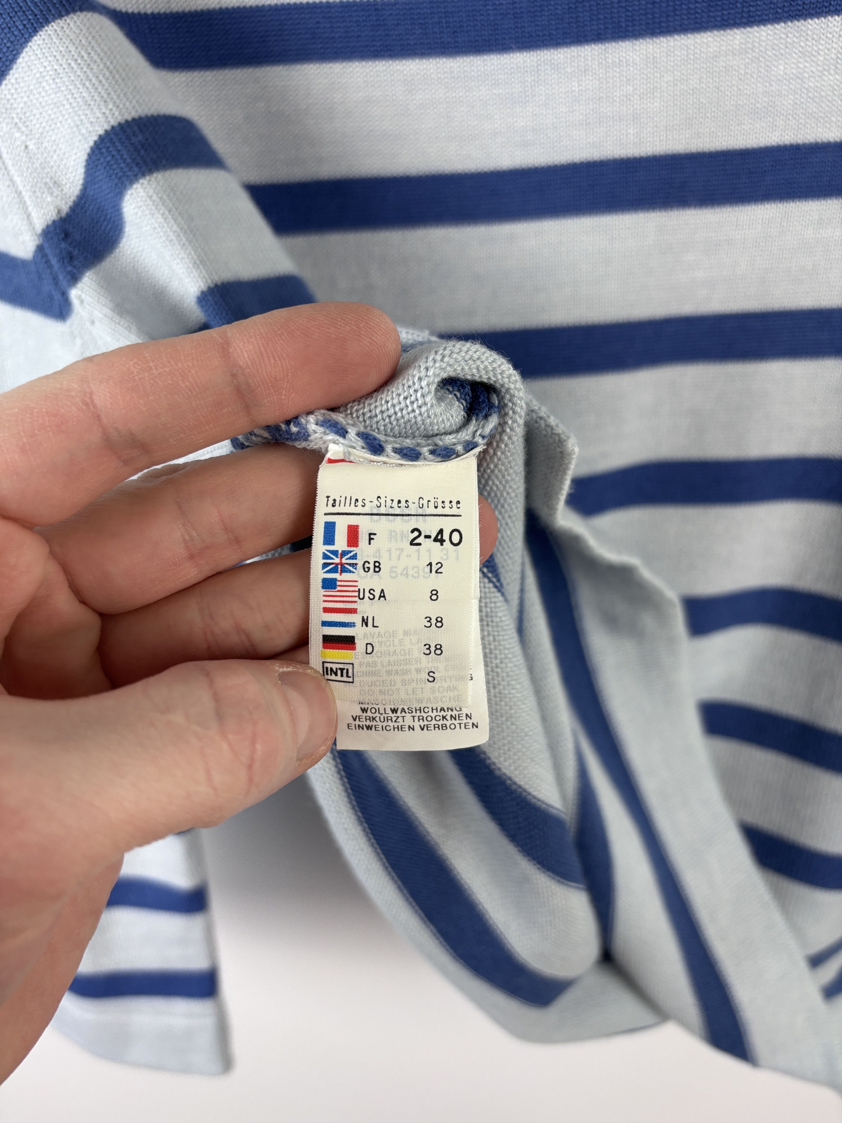 Saint James × Vintage Saint James Striped 3/4 Sleeve Sweater Wool Jumper US 8 (S) Size M / US 6-8 / IT 42-44 - 8 Thumbnail
