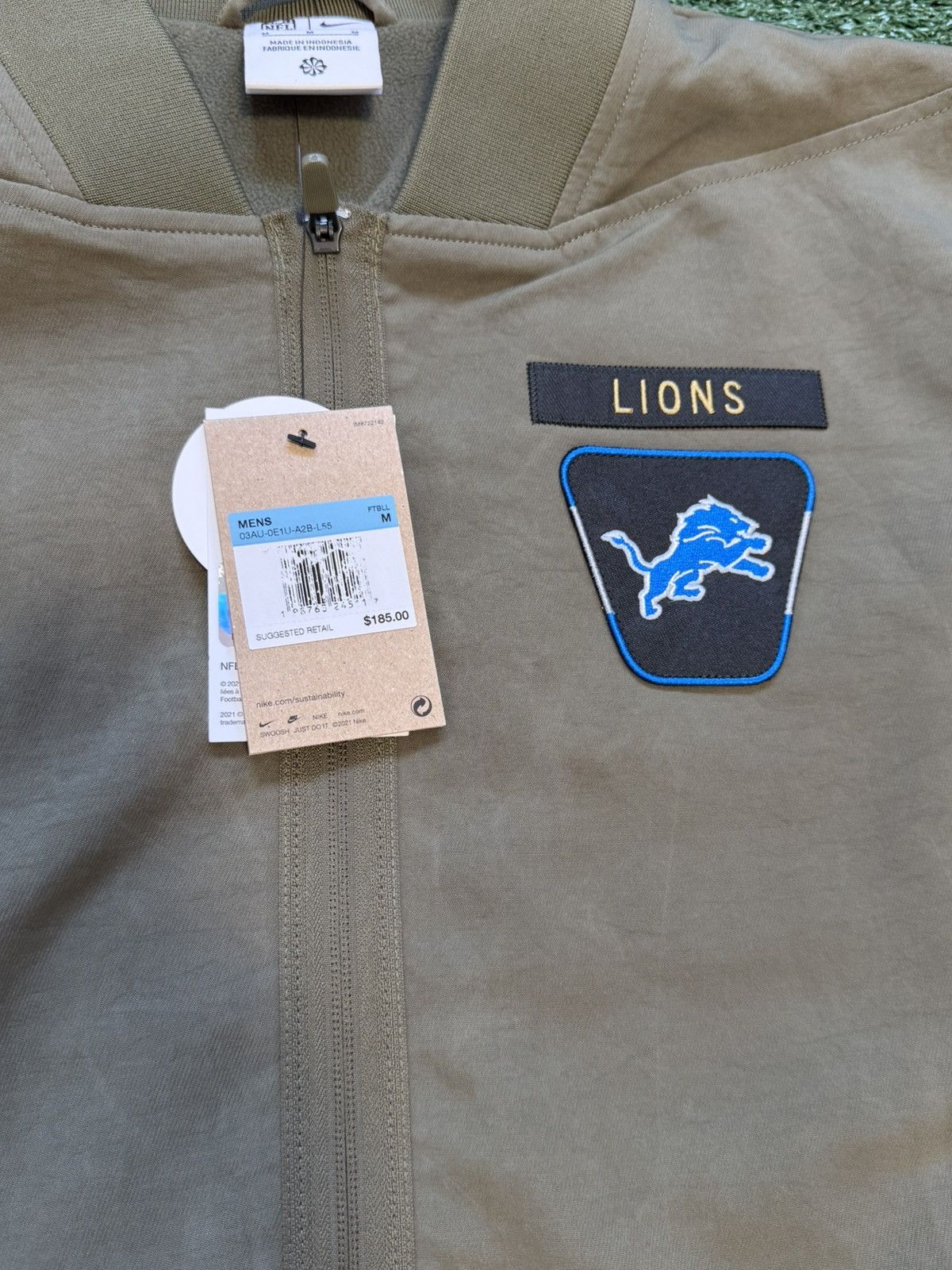 Nike Detroit Lions Nike NFL Salute to Service Full Zip Bomber Size US M / EU 48-50 / 2 - 3 Thumbnail