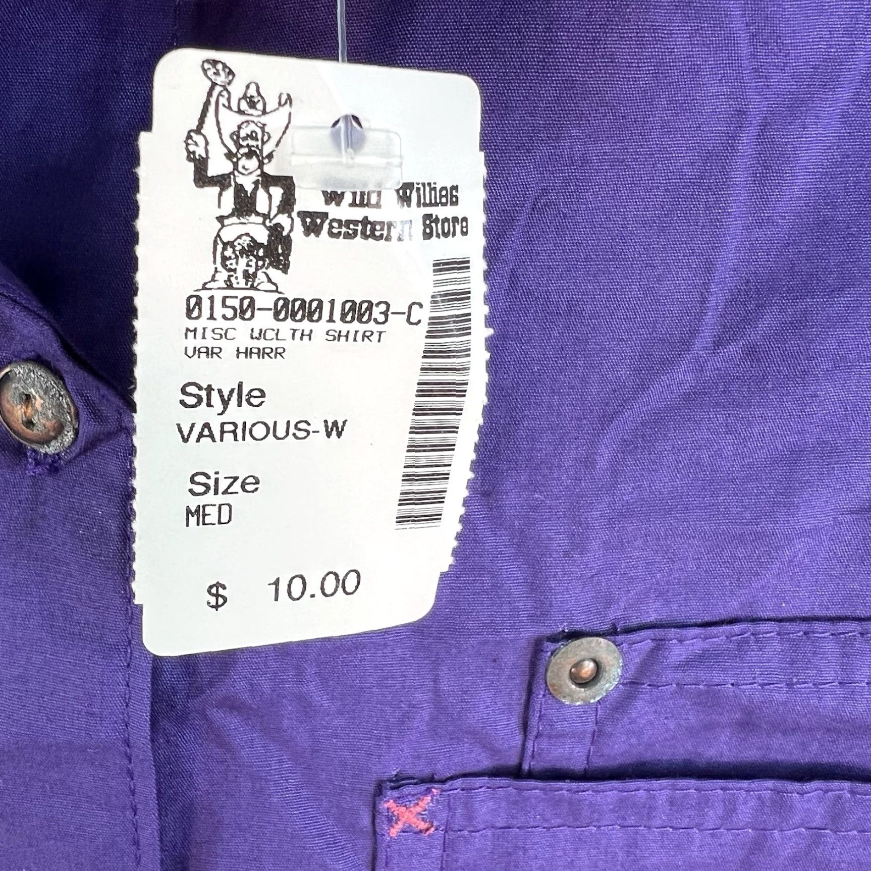 Vintage VINTAGE Rockies Western Shirt Women's Size M Purple Casual Western Style Embroidered Long Sleeve US 90s Womens Size M / US 6-8 / IT 42-44 - 7 Thumbnail