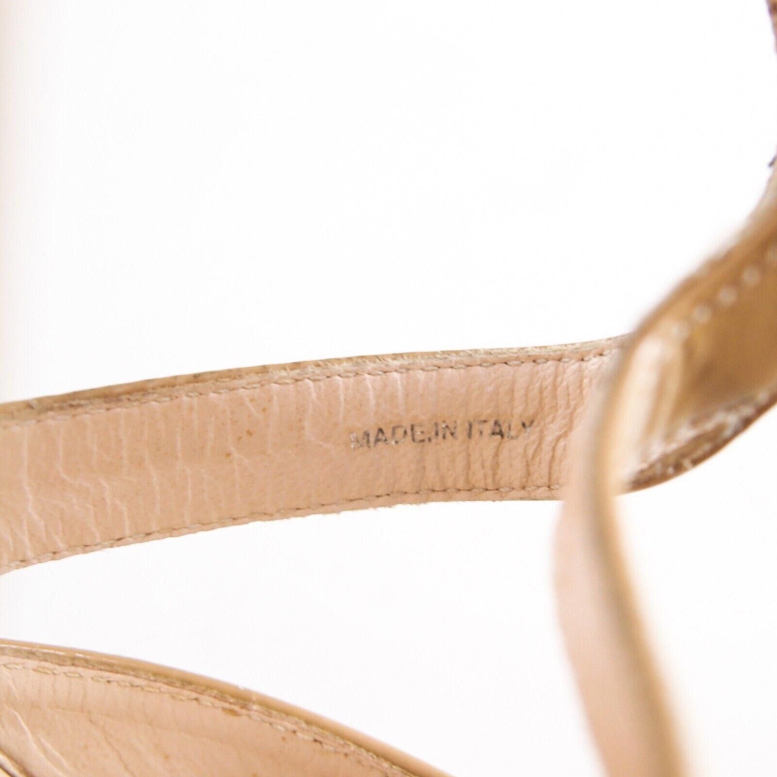 Prada Prada Wedge Sandals Beige Nude Patent Leather US 7 EU 37 Size US 7 / IT 37 - 8 Thumbnail