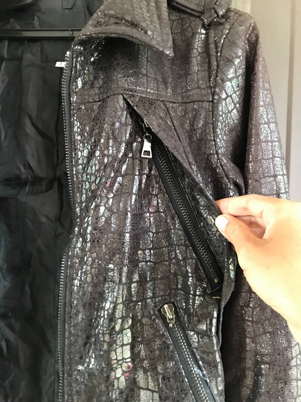 BUFFALO BOBS Buffalo Bobs Faux Snakeskin Leather Moto Jacket Size US XS / EU 42 / 0 - 5 Thumbnail