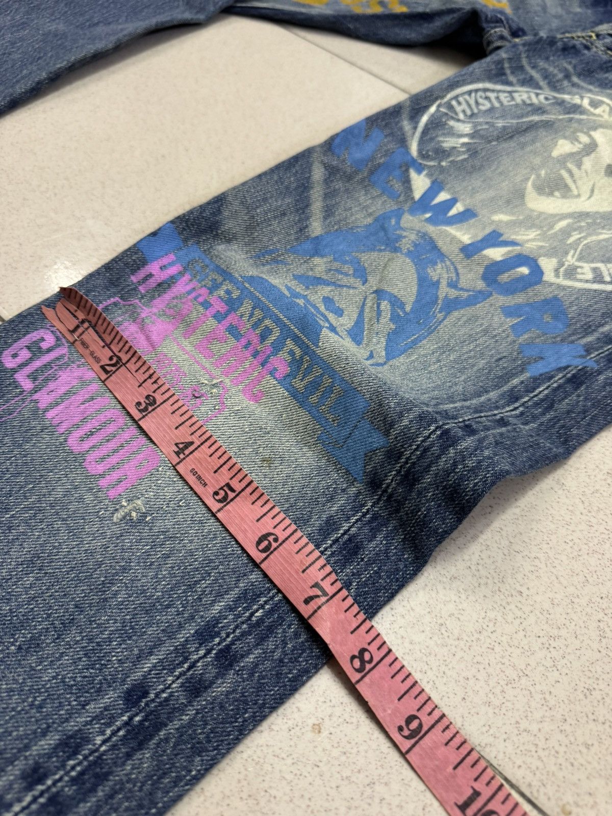 Hysteric Glamour HYSTERIC GLAMOUR SELVEDGE PRINTED JEANS SIZE 28 Size US 28 / EU 44 - 6 Thumbnail