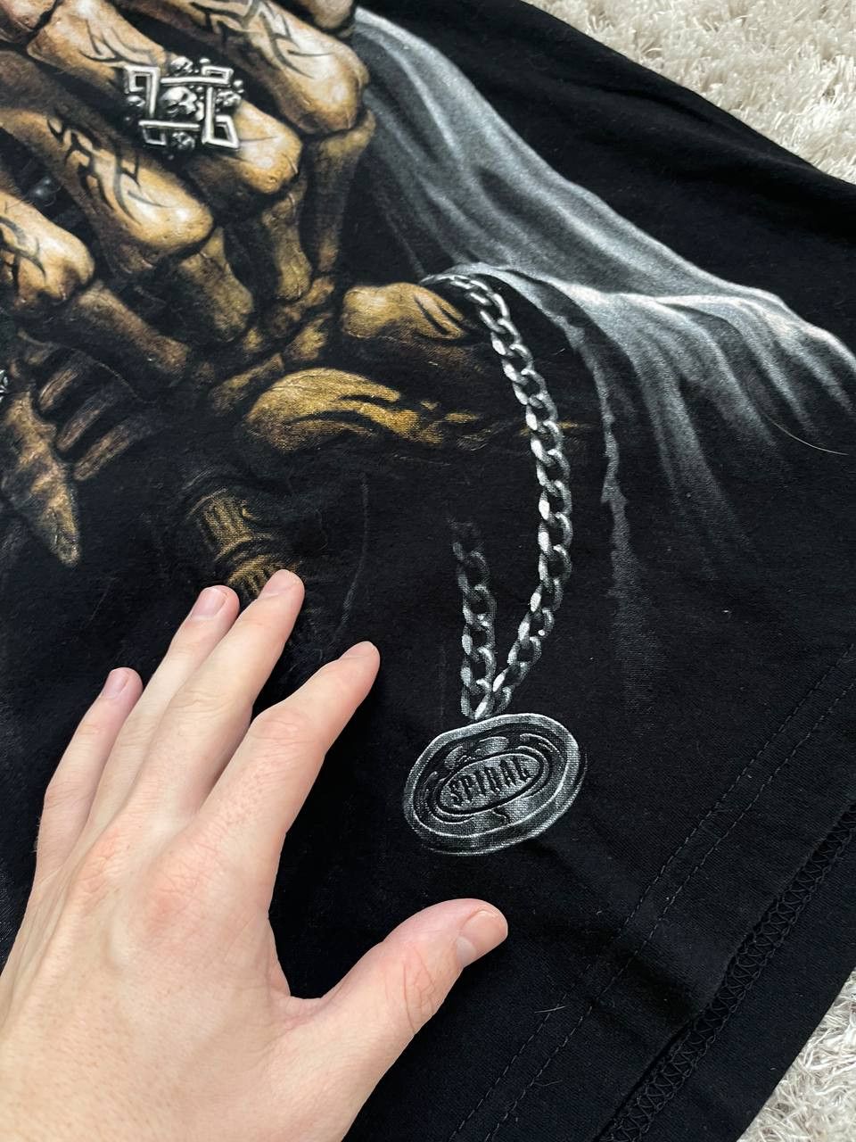 Streetwear × Vintage vintage spiral big skulls print tee Size US M / EU 48-50 / 2 - 7 Thumbnail