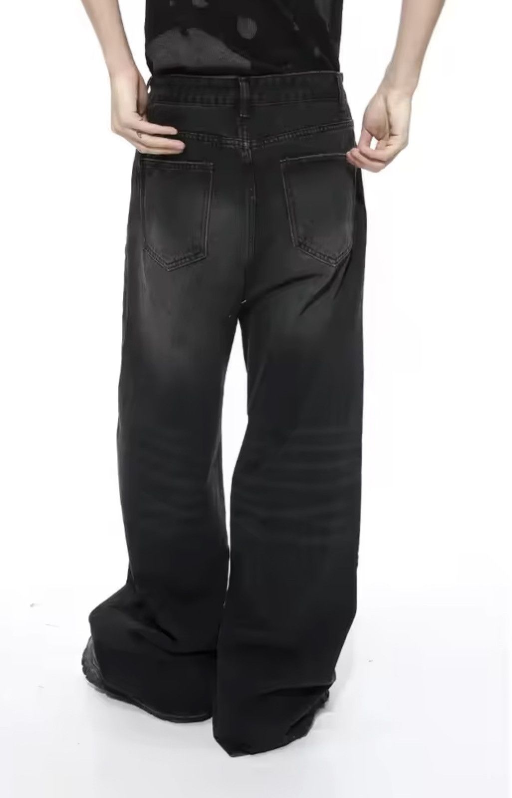Jean Chiyuri x Maeda Black Washed Denim Jeans Size US 29 - 10 Thumbnail