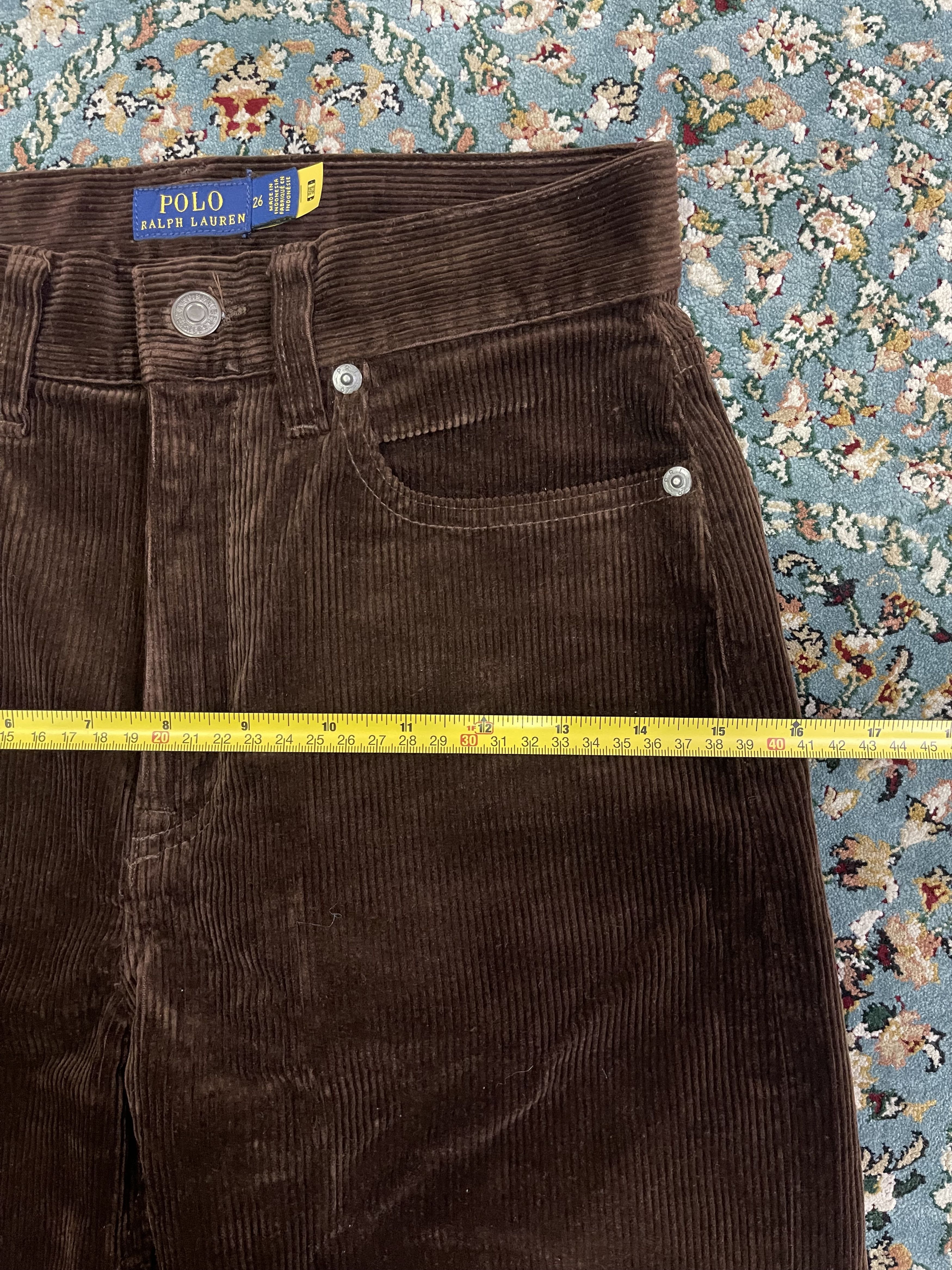 Polo Ralph Lauren Straight Fit High-Rise Corduroy Trousers Pant Size 26" / US 2 / IT 38 - 5 Thumbnail