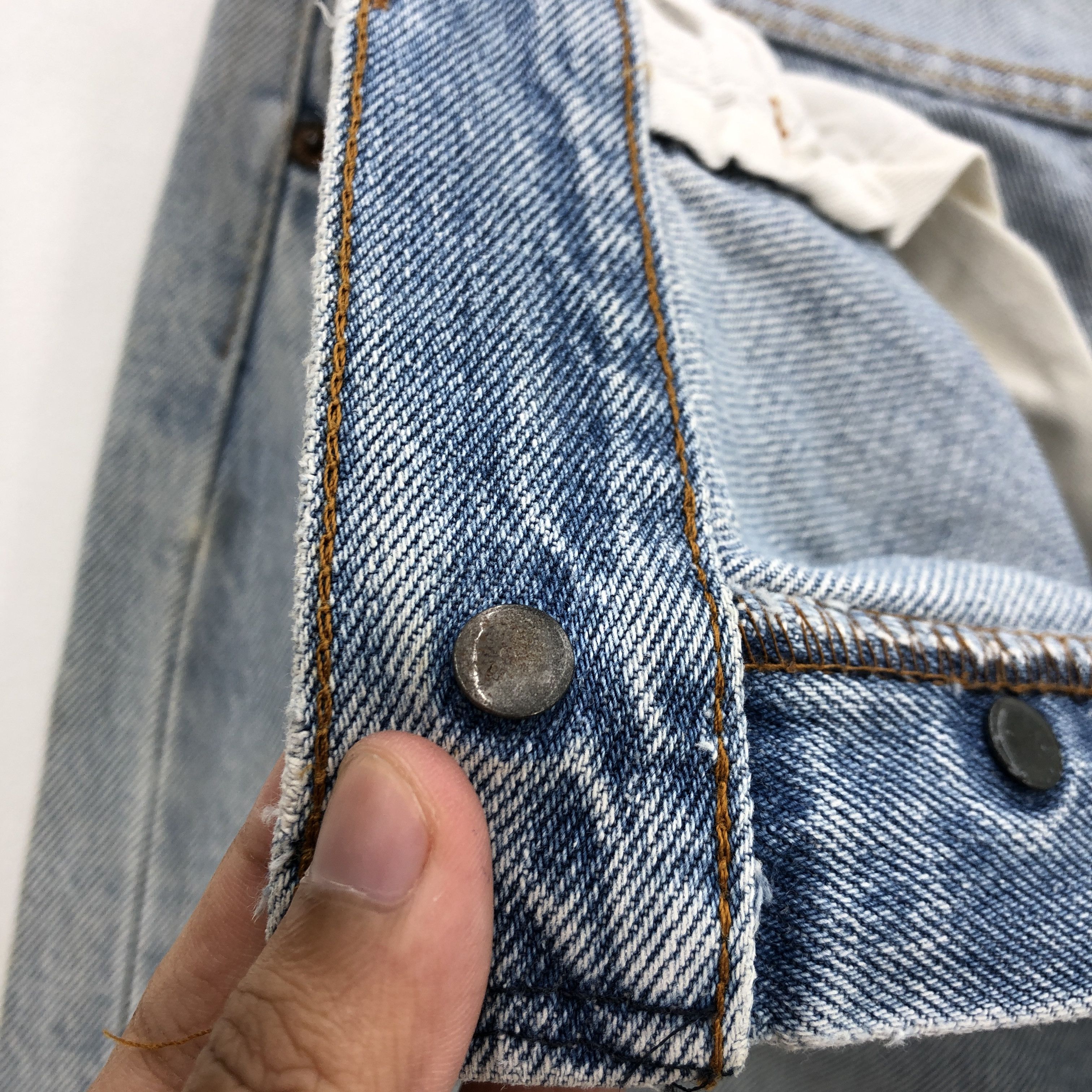 Levi's Vintage 70s Levis 501 Sunfaded Jeans Levi's Light Wash Denim Size US 34 / EU 50 - 6 Thumbnail