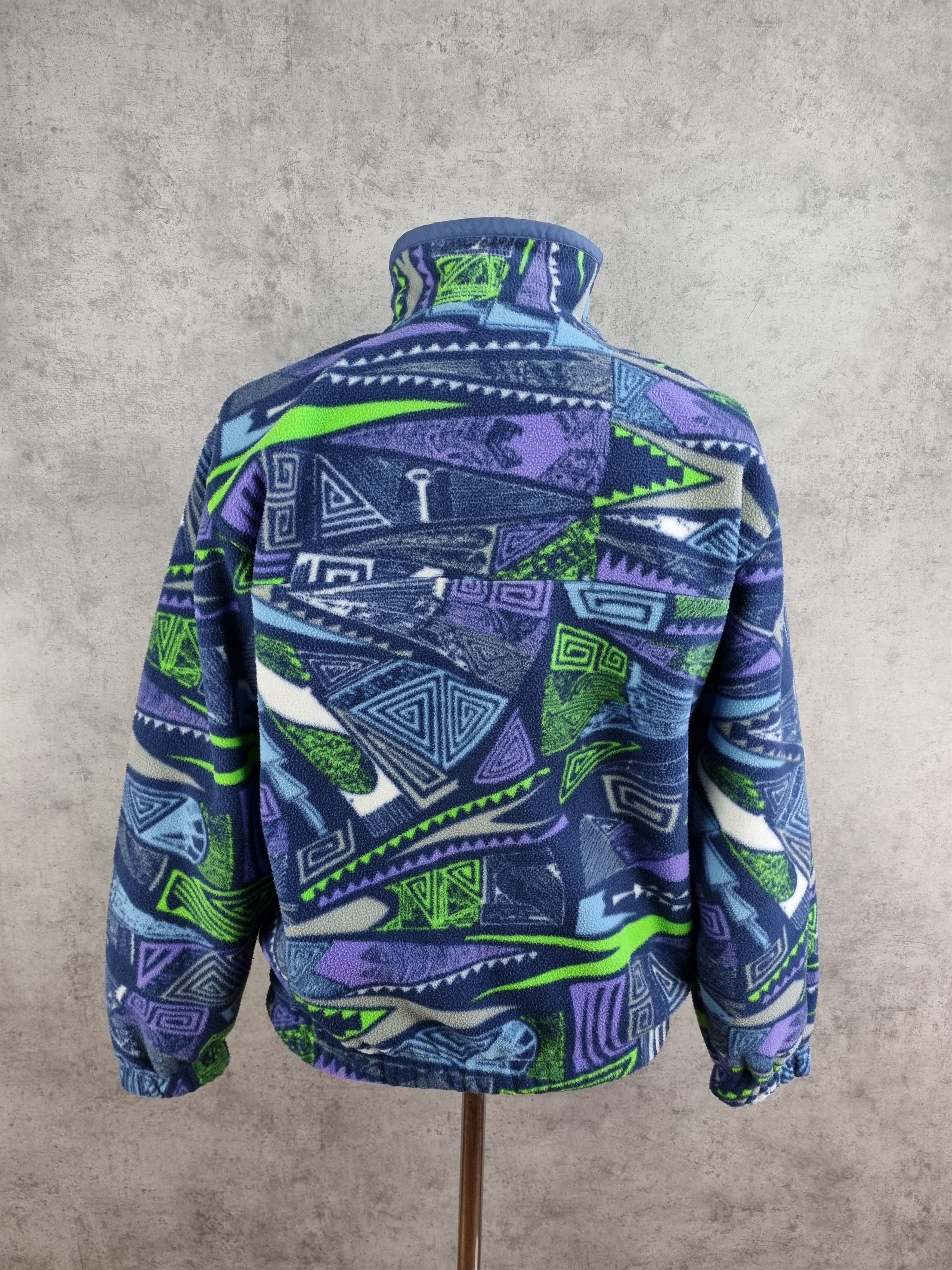 Vintage Attractive Abstract Design Fleece Looks like Patagonia Size US M / EU 48-50 / 2 - 2 Thumbnail