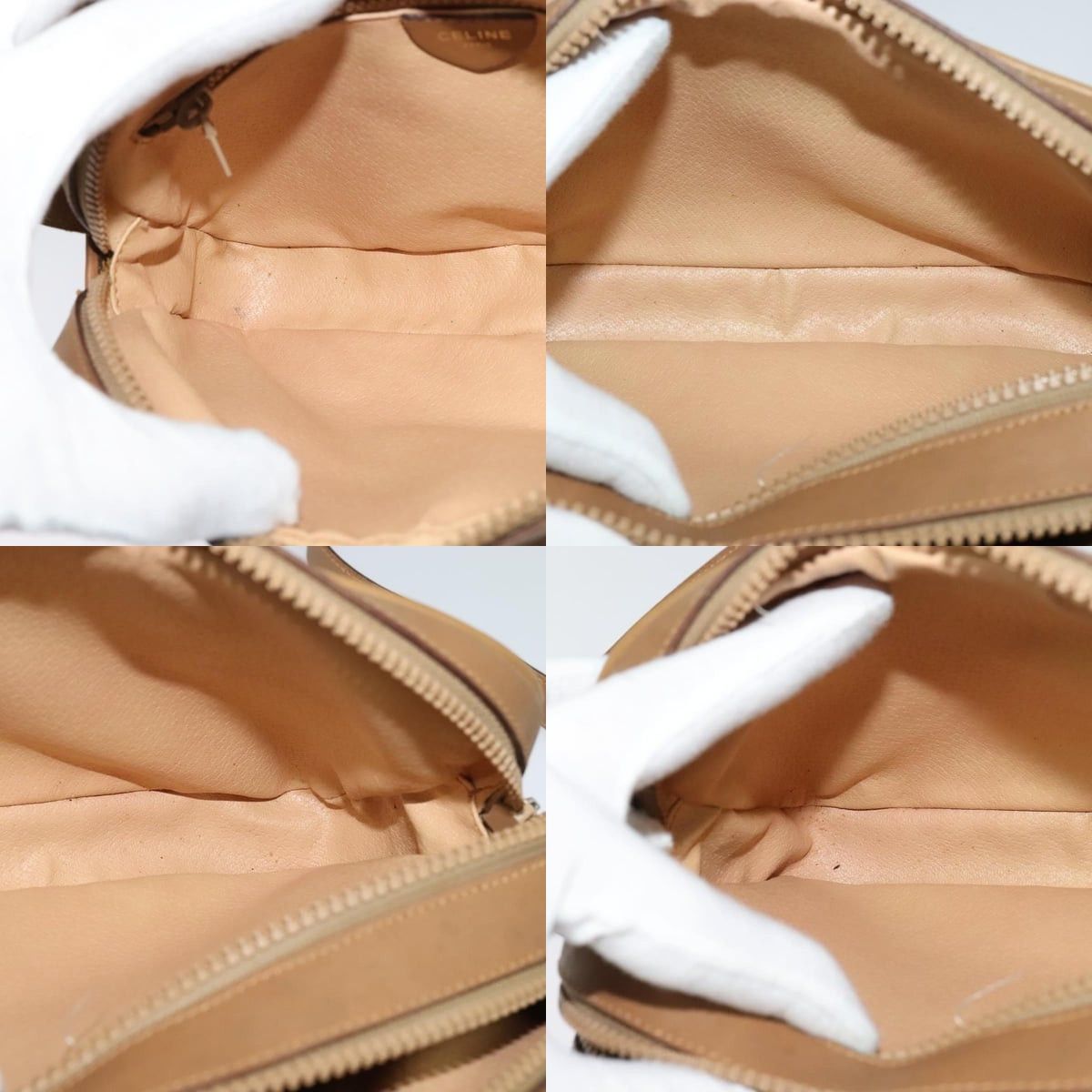 Celine CELINE Macadam Canvas Shoulder Bag Beige Size ONE SIZE - 12 Thumbnail