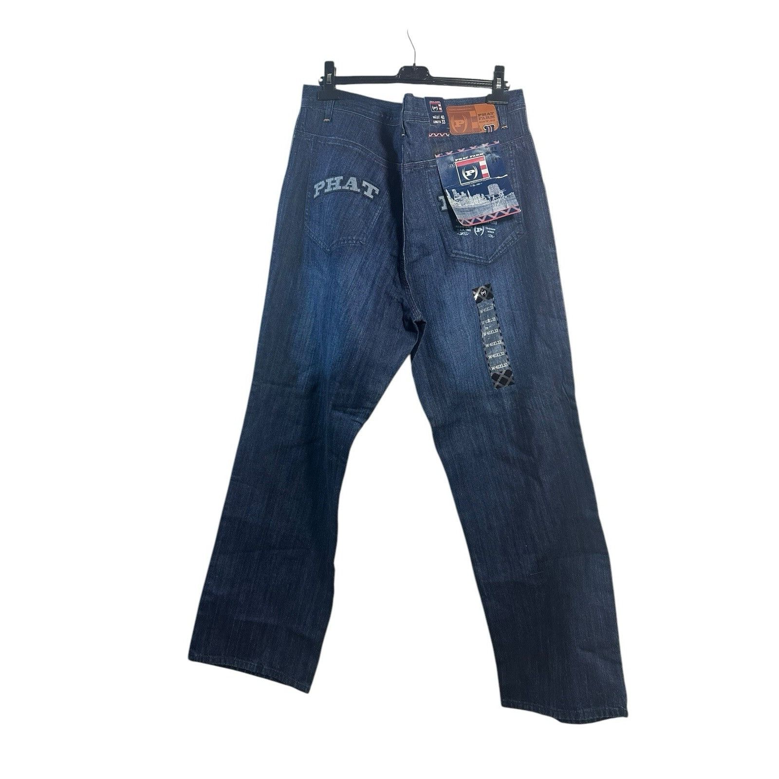 Phat Farm Vintage Phat Farm Denim Jeans Hip Hop Baggy Y2K 90’s 2000’s Size US 40 / EU 56 - 4 Thumbnail
