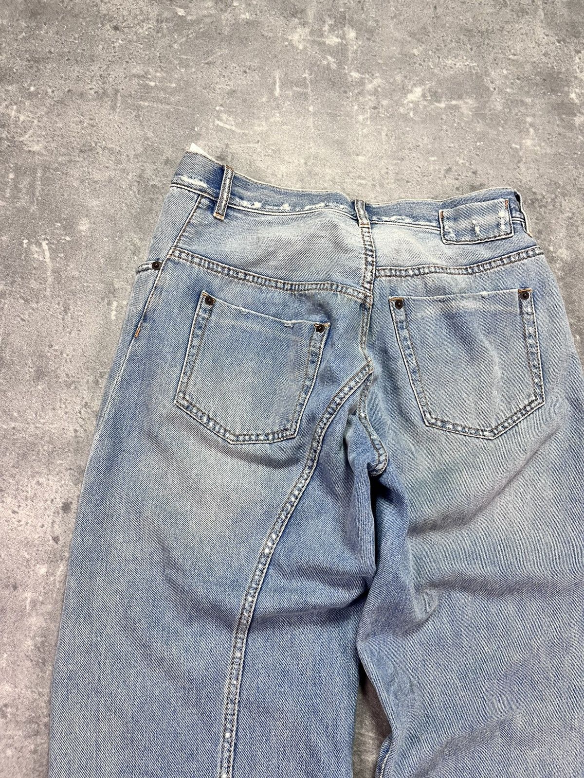 Maison Margiela SS17 MM6 Presentation Folded Cropped Flared Fit Jeans 40 Size 27" / US 4 / IT 40 - 14 Thumbnail