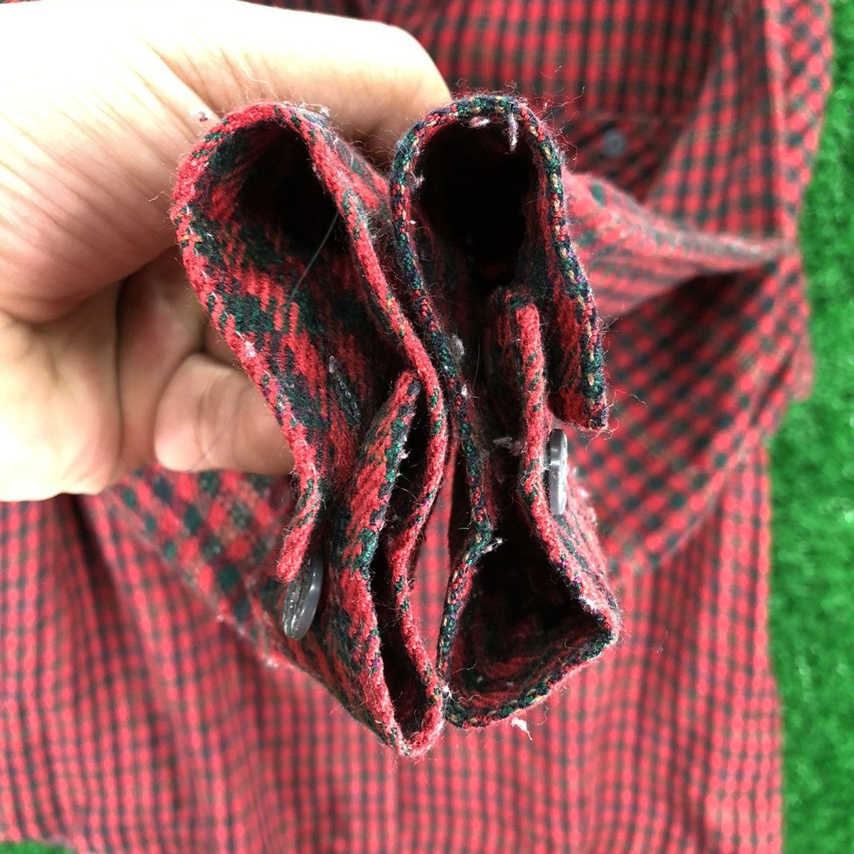 Japanese Brand Vintage 80's Flannel Checkered Double Pocket by Kitty Size US M / EU 48-50 / 2 - 10 Thumbnail