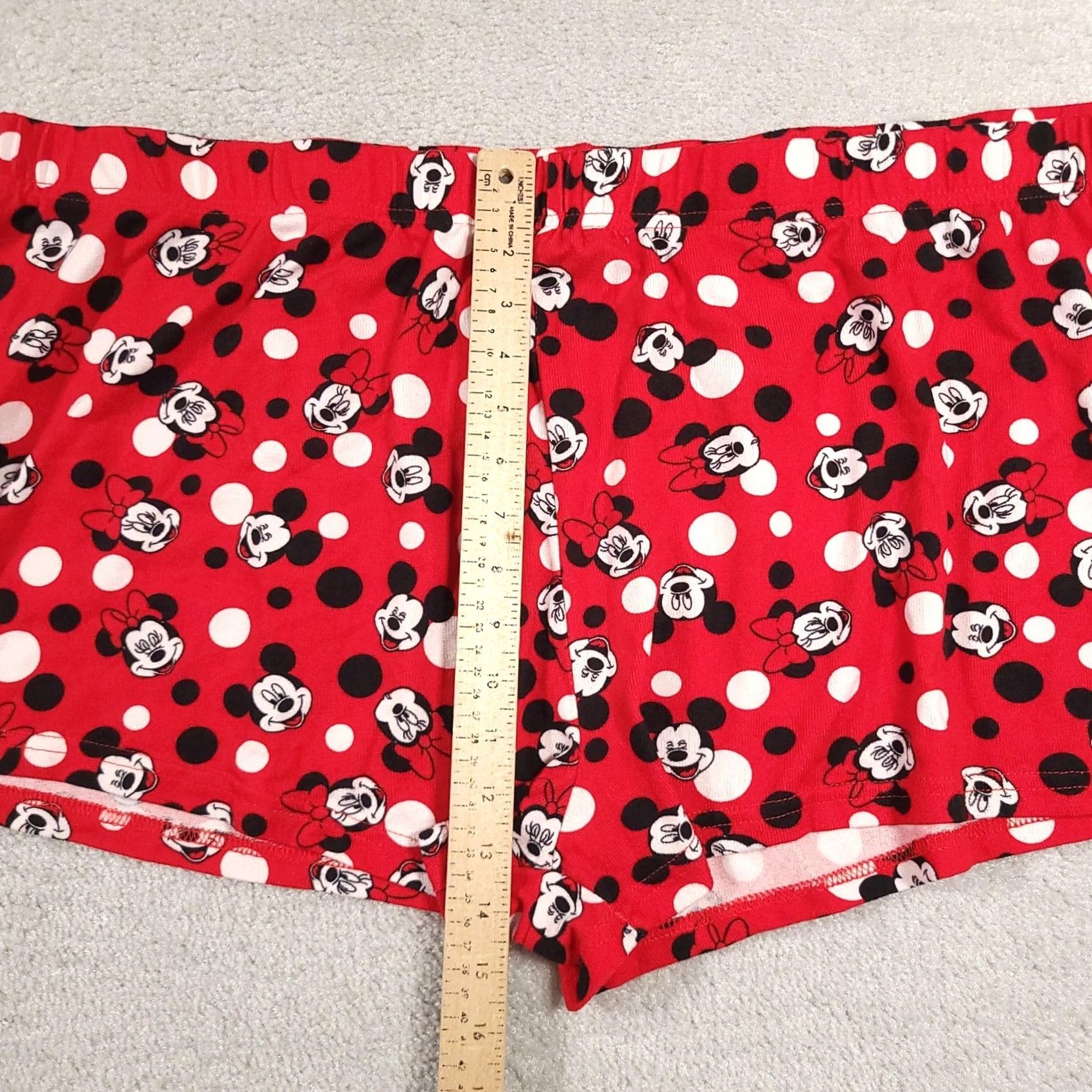 Disney Disney Shorts Womens 2XL Red Minnie Mouse Polka Dot Sleep Lounge Pajama Size 40" / US 18 - 6 Thumbnail