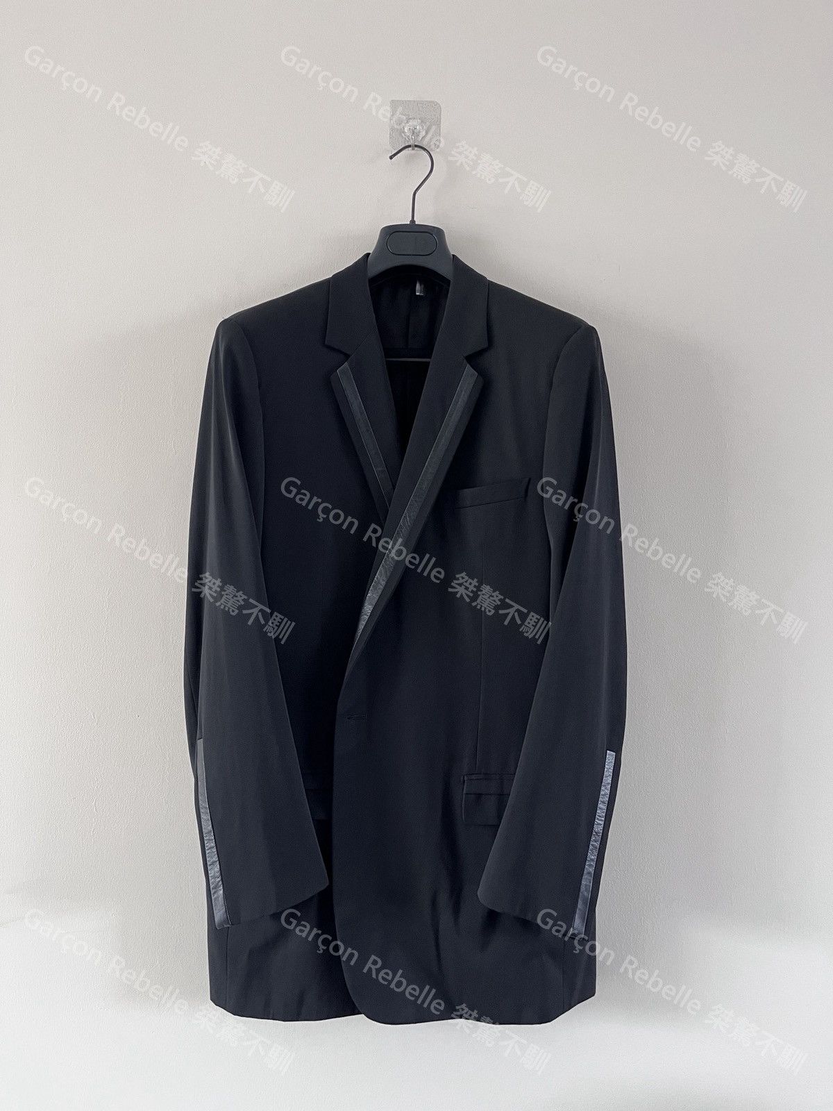 Dior × Hedi Slimane [Super rare] Dior Homme 03ss Leather Collar Blazer Size US L / EU 52-54 / 3 - 2 Thumbnail