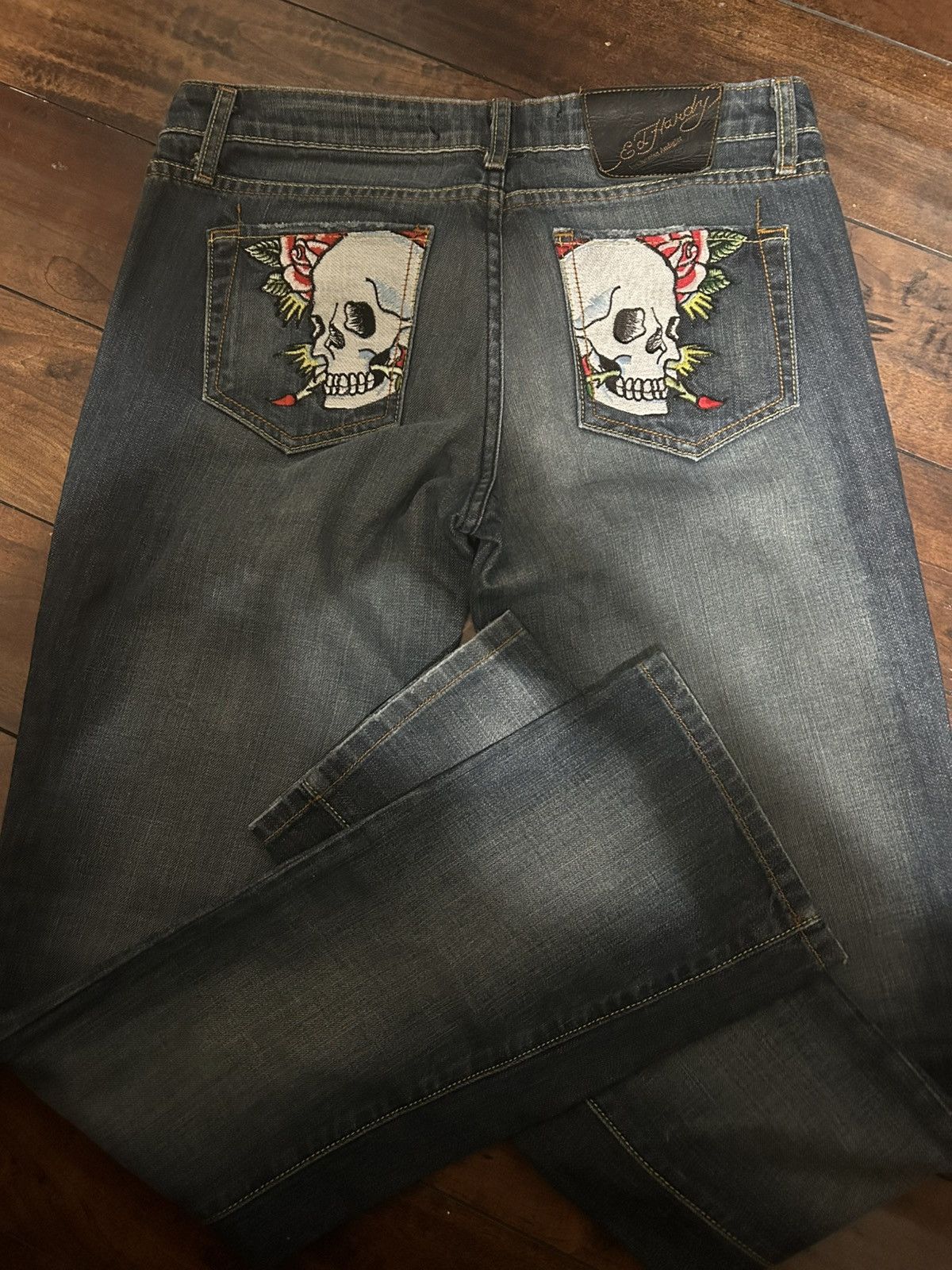 Ed Hardy Christian Audigier Ed Hardy Size 29 Denim Jeans Skull Pocket Size 29" - 3 Thumbnail
