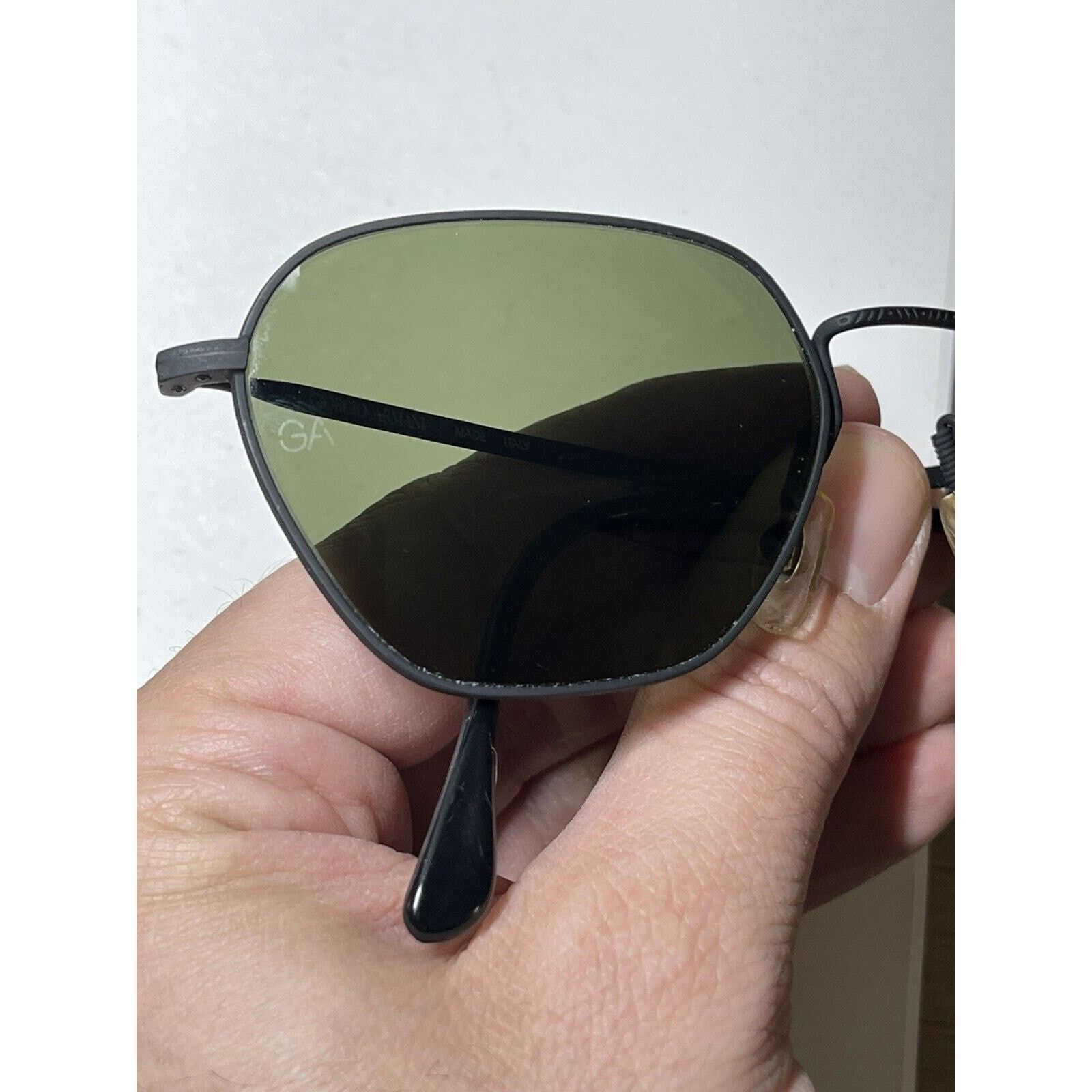 Giorgio Armani Vintage Giorgio Armani 619 706 Large 140 Green Lenses 90s Size ONE SIZE - 5 Thumbnail