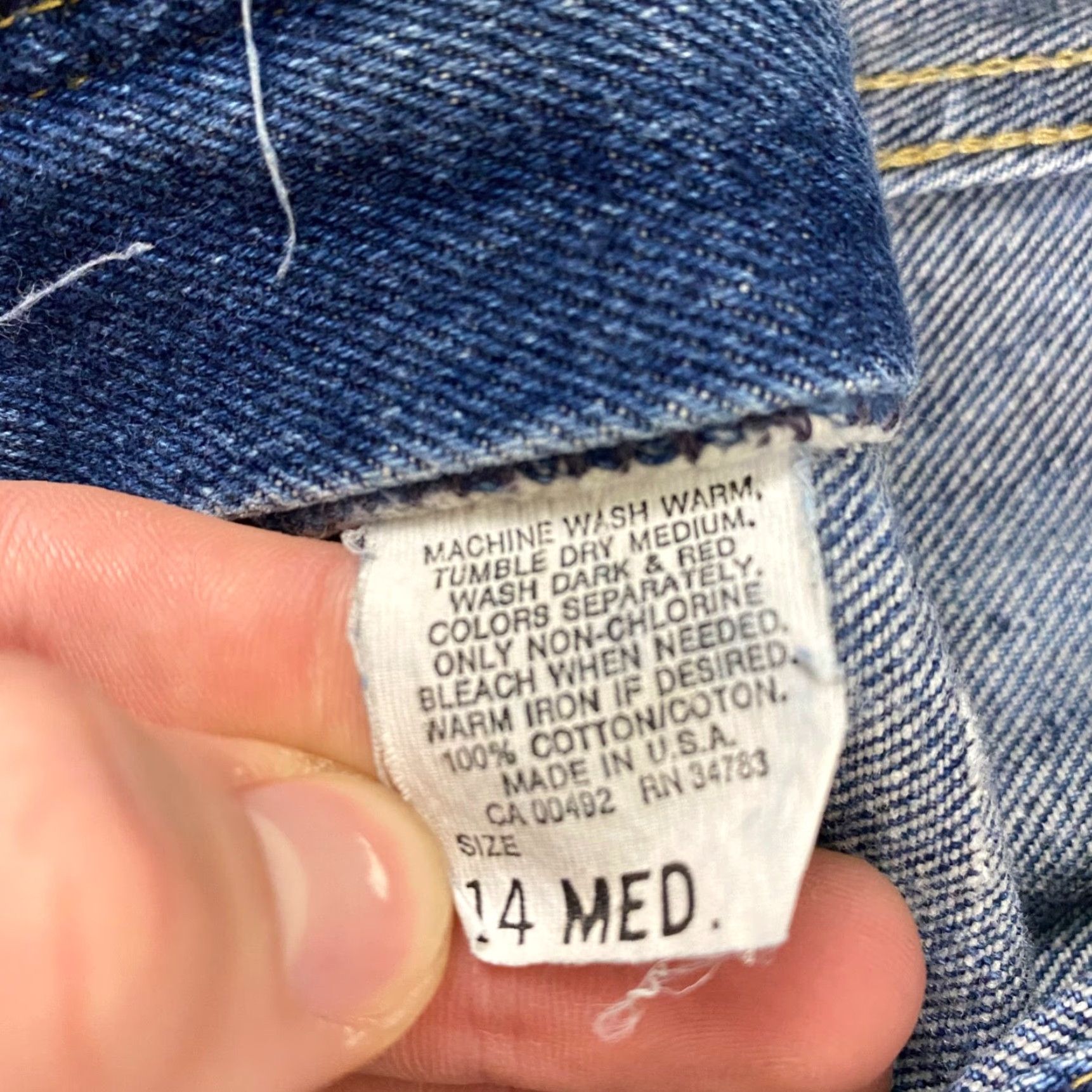 Lee VINTAGE Lee Rider Jeans Women’s Denim Pants 14 High Rise Bootcut Distressed 90s USA Size 36" / US 14 / IT 50 - 5 Thumbnail