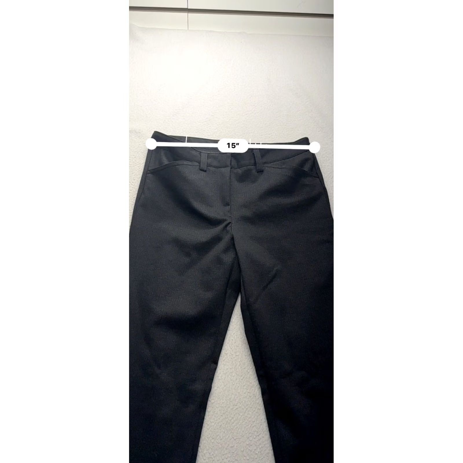 Andrew Marc Andrew Marc Black Straight-Leg Pants Womens 6 35" Length Polyester Rayon Blend Dress Pants Size 28" / US 6 / IT 42 - 8 Thumbnail