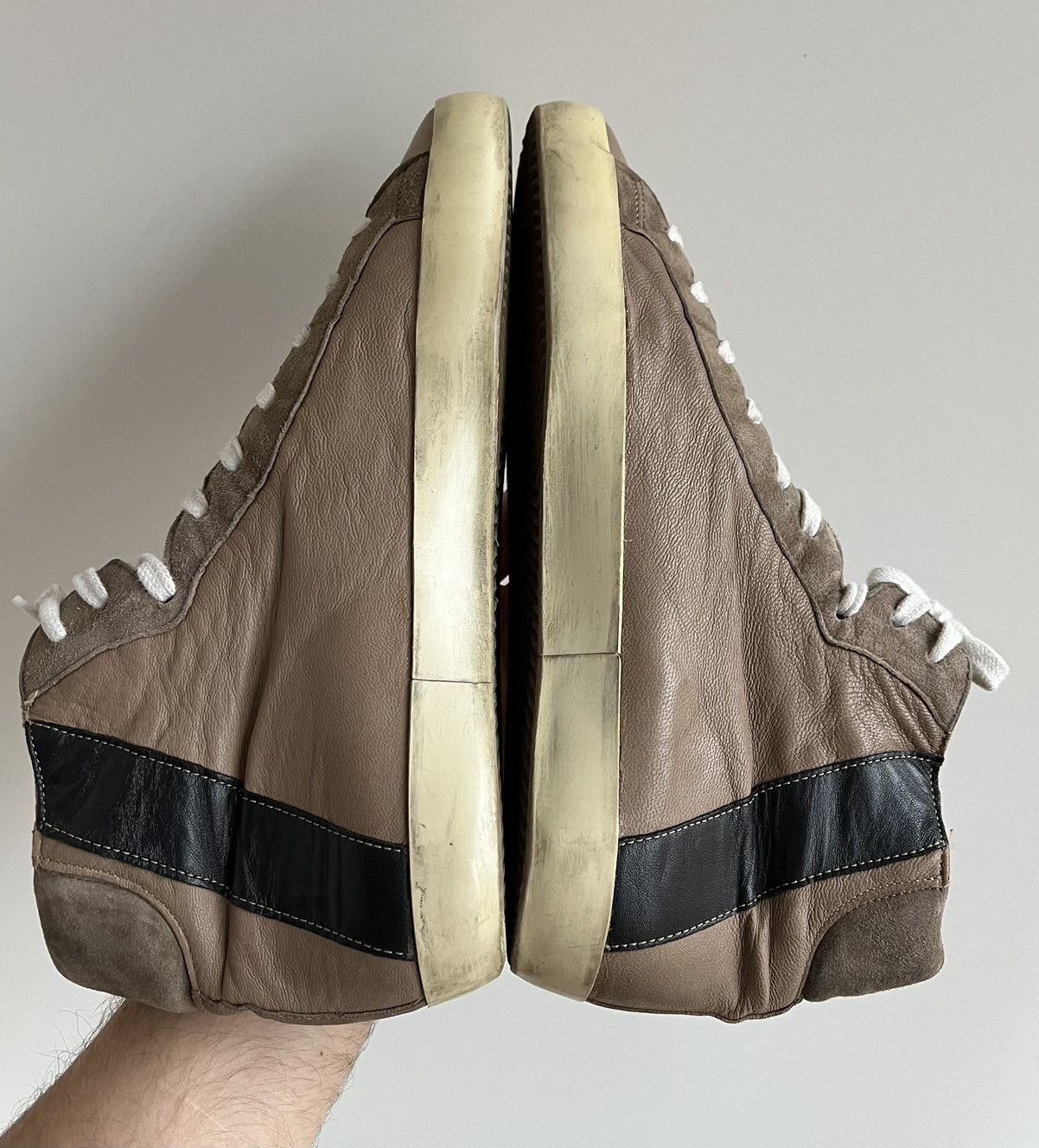 Philippe Model Philippe Model Brown Leather High Sneakers Size US 10 / EU 43 - 9 Thumbnail