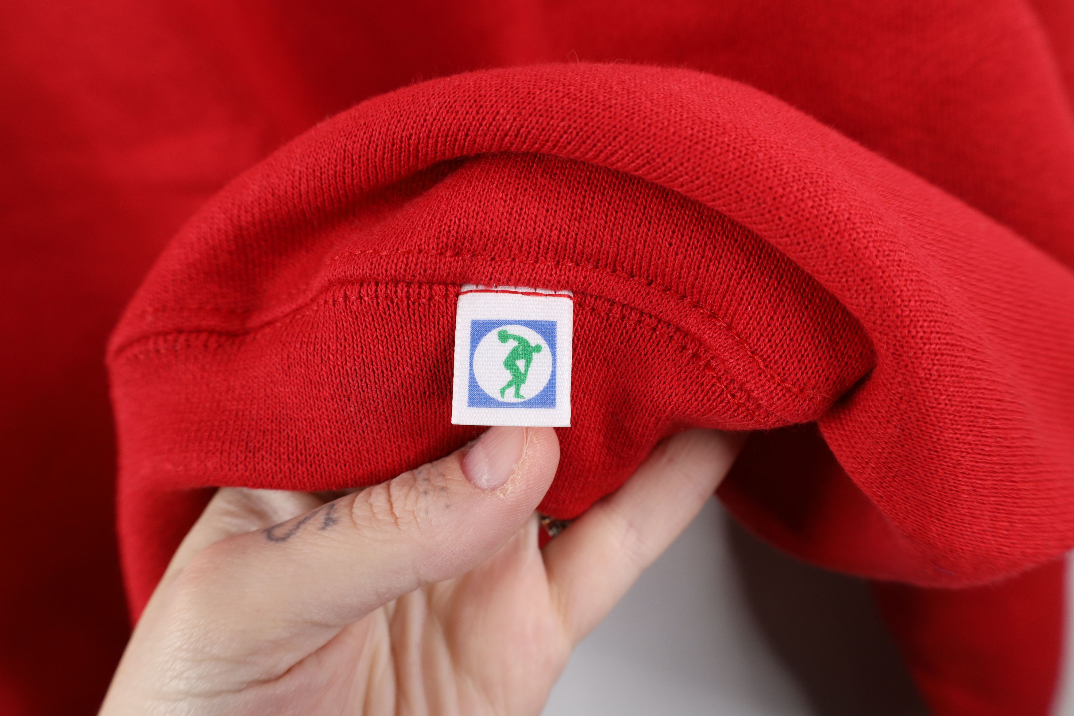 Vintage Vintage 80s 90s Streetwear Heavyweight Sweatshirt Red USA Size US XL / EU 56 / 4 - 4 Thumbnail