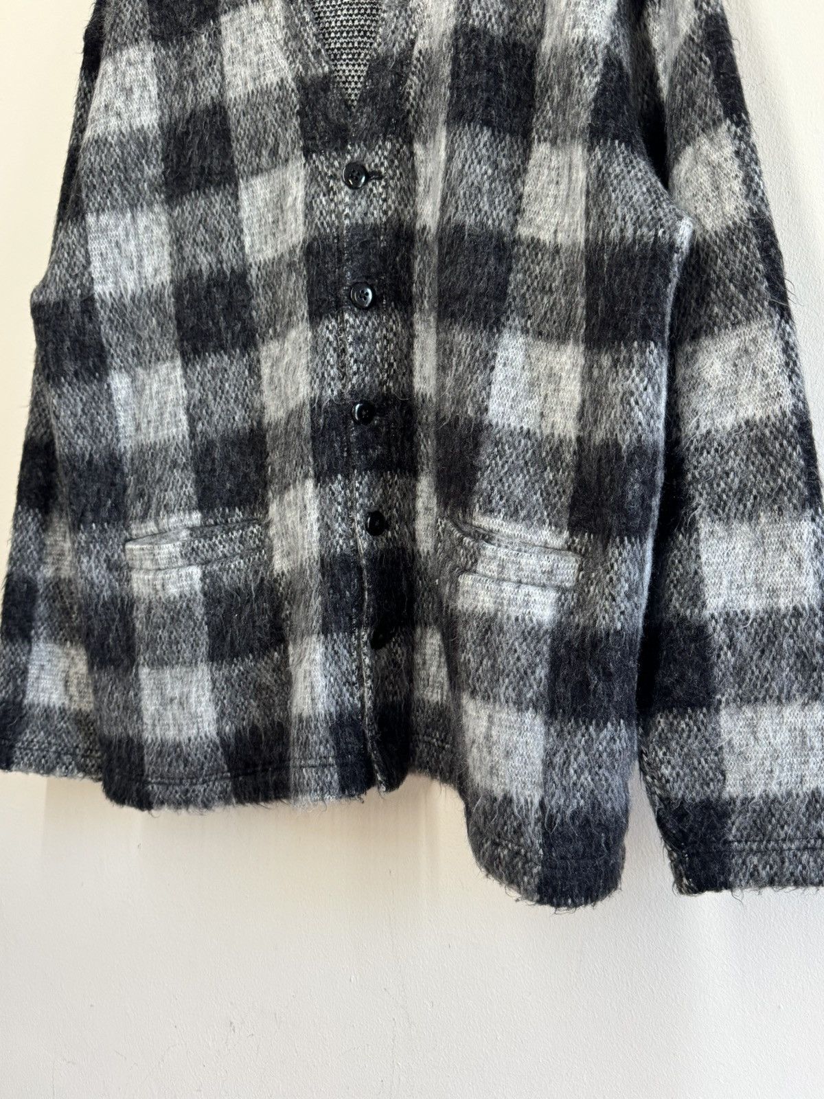 Monitaly Monitaly x Minami Shoten Plaid Mohair Cardigan M Japan Size US M / EU 48-50 / 2 - 4 Thumbnail