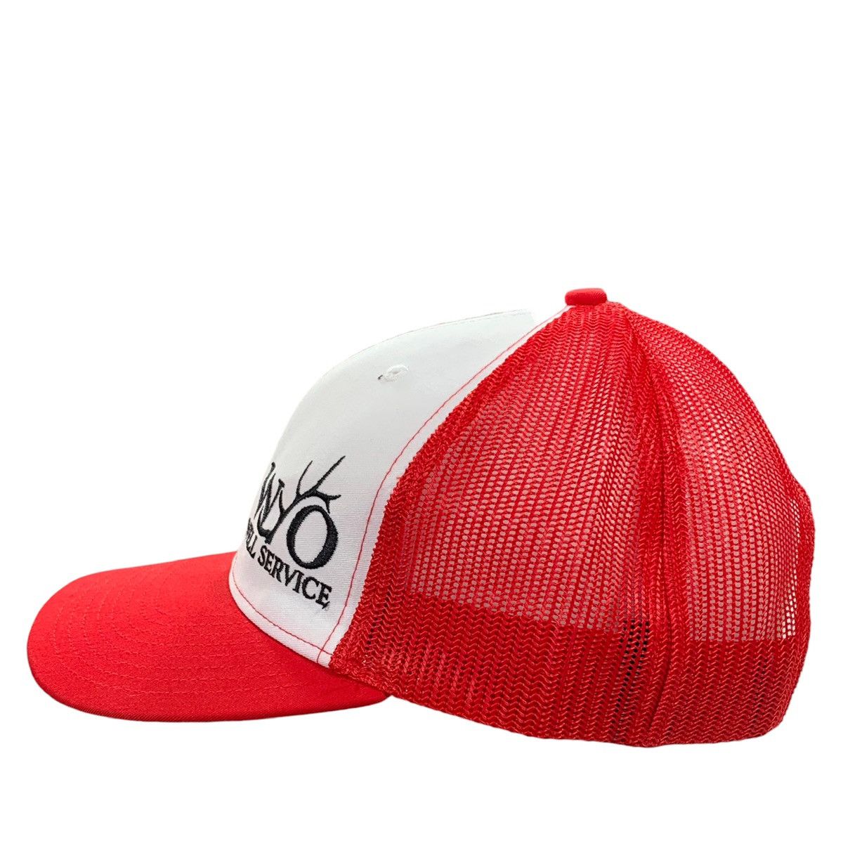 Vintage Vintage Wyoming Well Service White Red Snapback Trucker Hat Size ONE SIZE - 3 Thumbnail