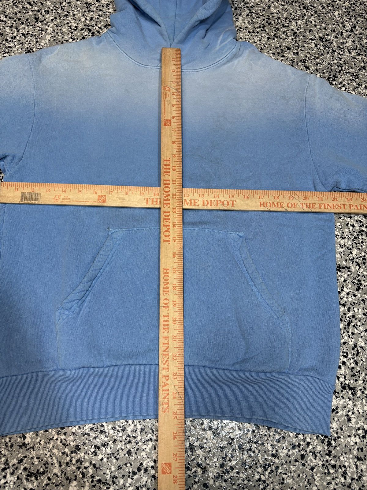 Warren Lotas 2020 Warren Lotas Blank Blue Faded Distressed Hoodie Size M Size US M / EU 48-50 / 2 - 6 Thumbnail