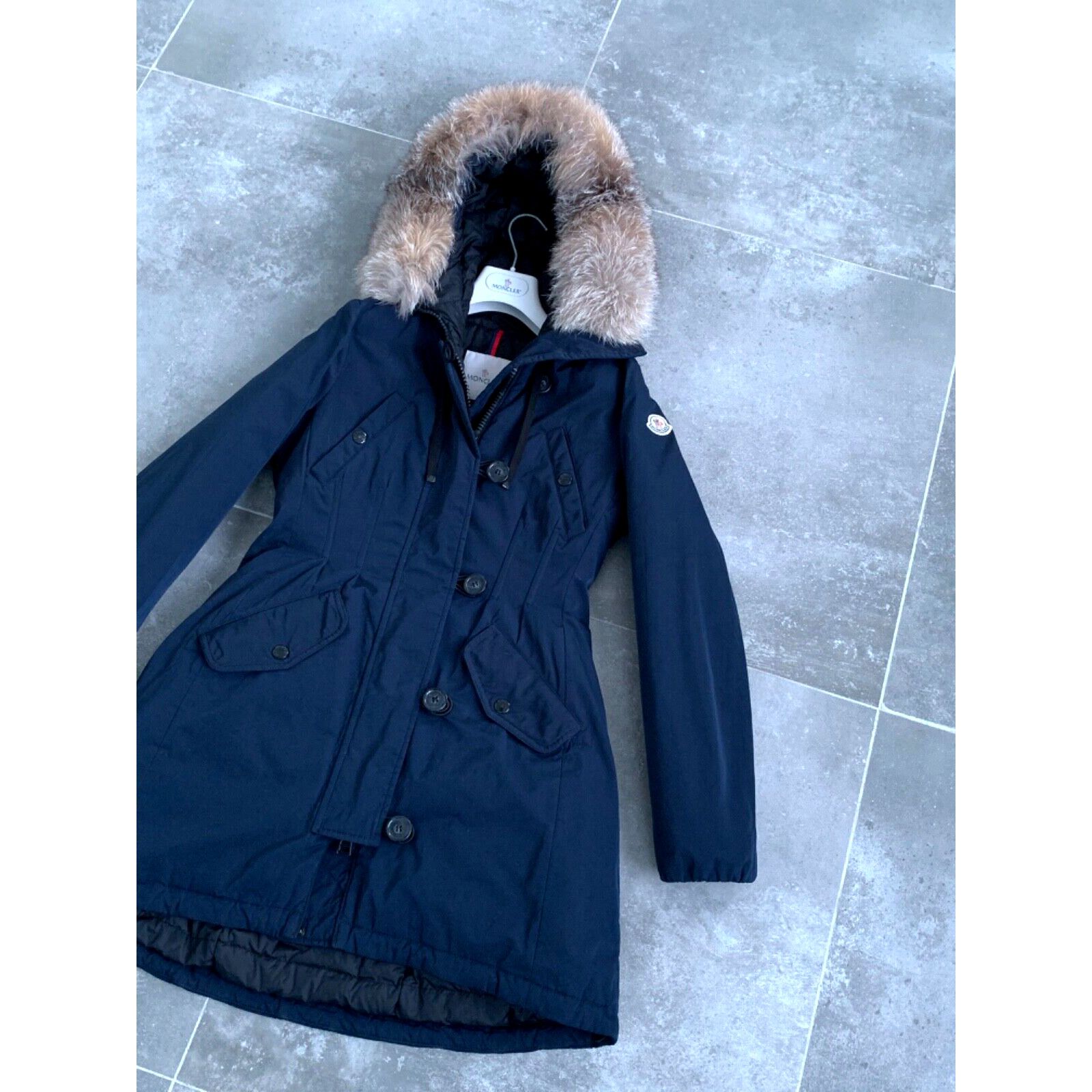 Moncler Women's MONCLER AREDHEL Down Parka Real Fur Coat SZ 2 S - M Size S / US 4 / IT 40 - 14 Thumbnail