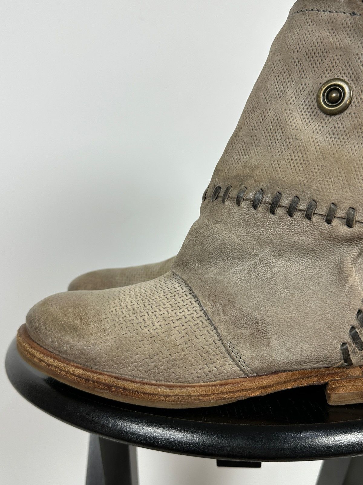 Other A.S.98. Airstep Leather Biker Zip Ankle Boots Size US 7 / IT 37 - 13 Thumbnail