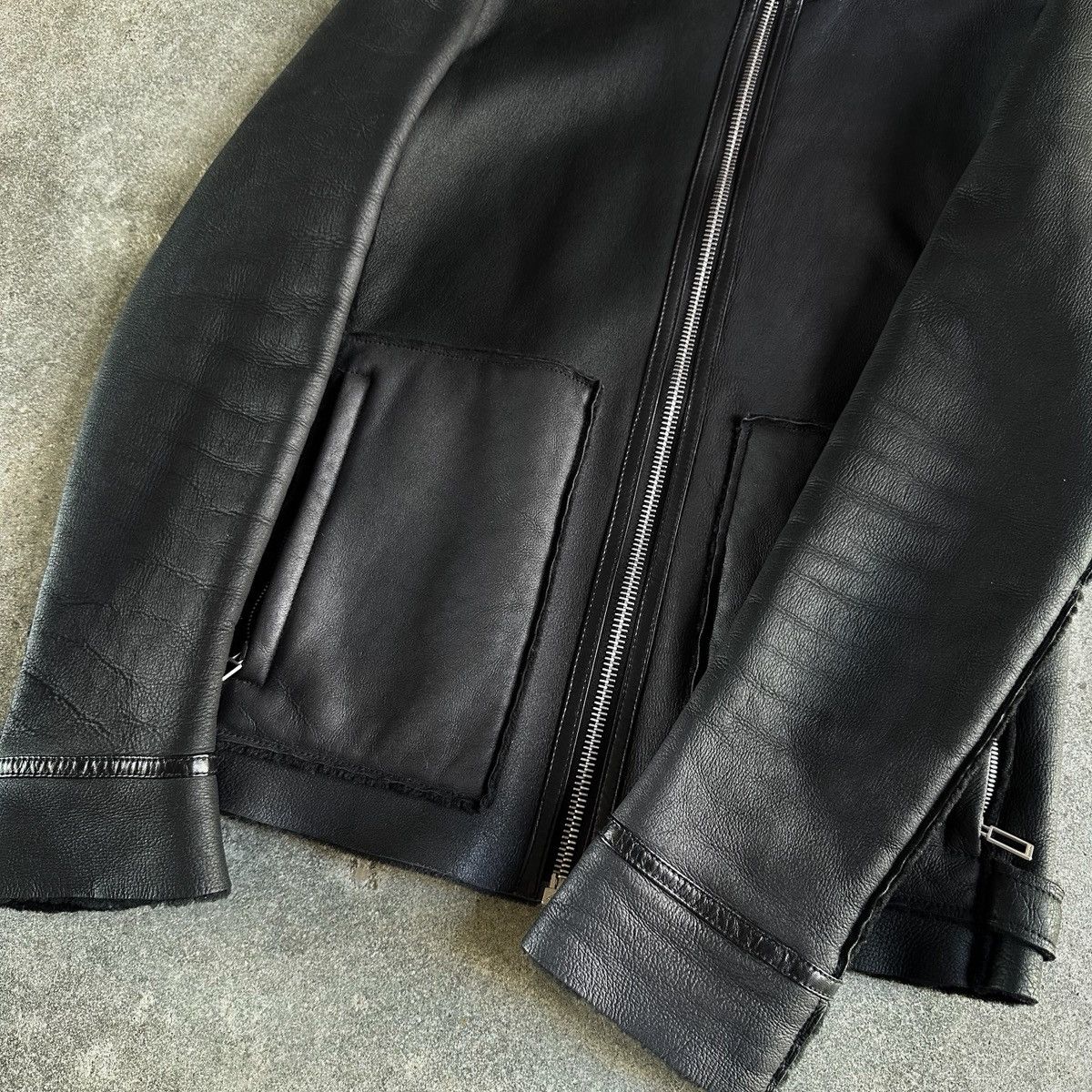 Dior RUNWAY Dior FW10 Mouton Lamb Skin Shearling Leather Jacket Size US S / EU 44-46 / 1 - 5 Thumbnail
