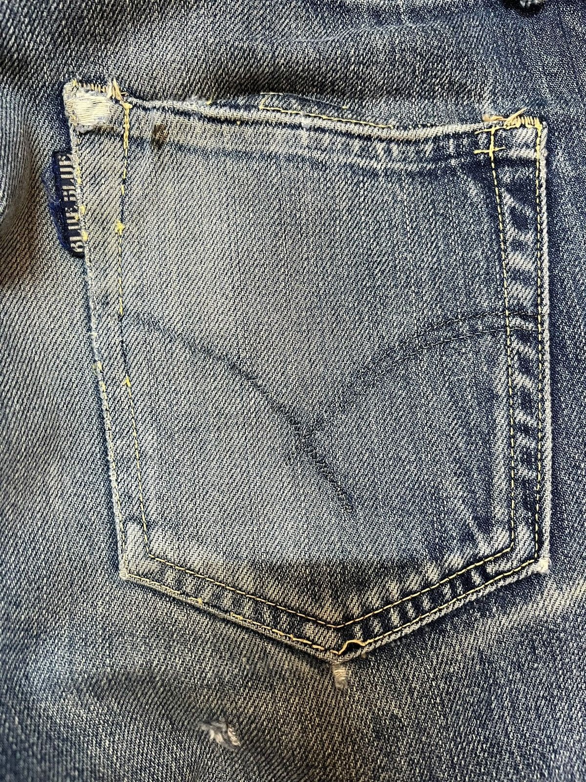 Blue Blue Japan Vintage Blue Blue Japan Slim Fit Distressed Denim Size US 30 / EU 46 - 7 Thumbnail