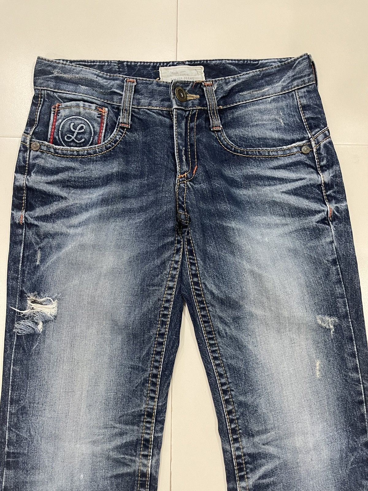 If Six Was Nine Flare Jeans Distressed Claws Design LOLITA Jeans Size 30" / US 8 / IT 44 - 5 Thumbnail