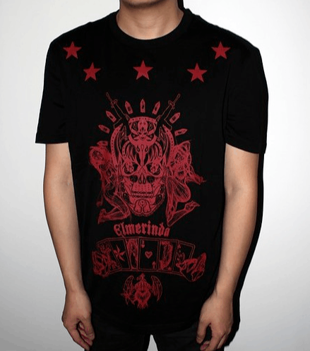 Givenchy Black Red Elmerinda Stars Tattoo Print T-Shirt Size US S / EU 44-46 / 1 - 2 Thumbnail