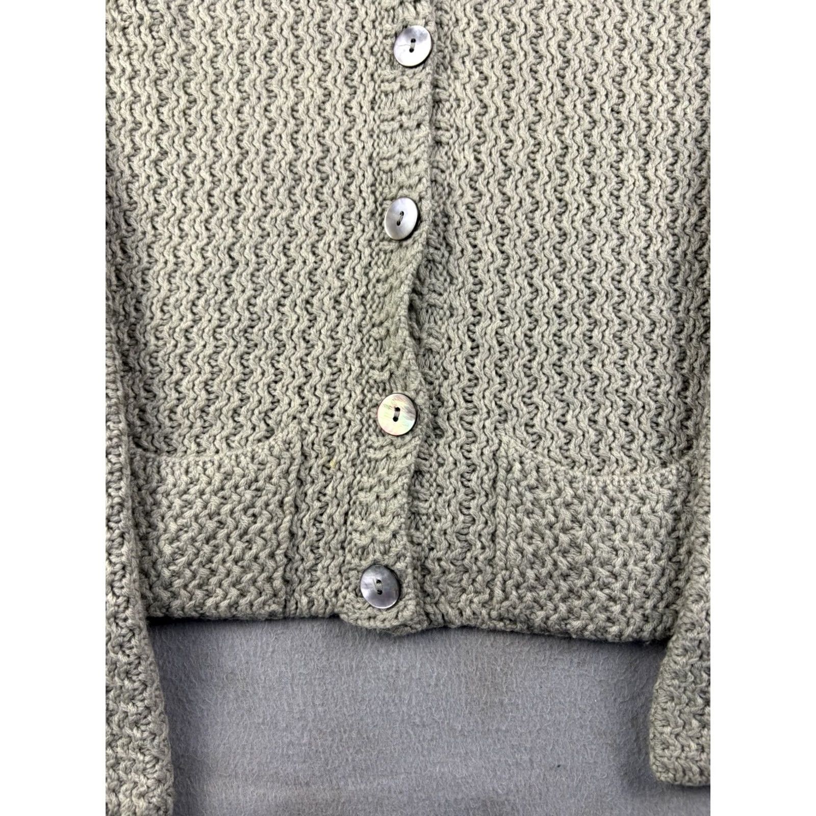 Zanone Zanone Cardigan Women’s Size S Gray Wool Button Up Knit Collar Designer Sweater Long Sleeve Regular Size S / US 4 / IT 40 - 2 Thumbnail