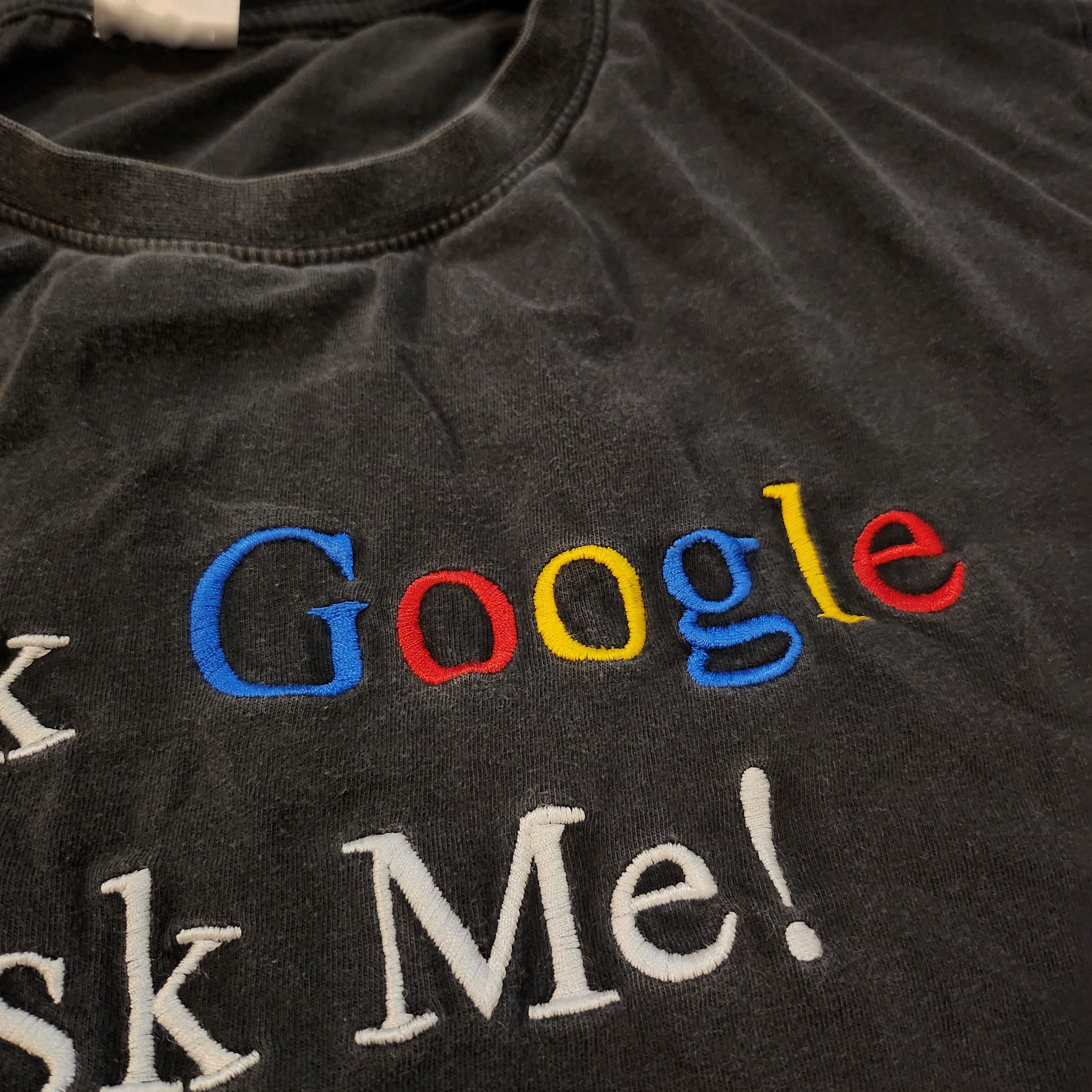 Vintage "Fuck Google Ask Me" Embroidery tshirt Size US L / EU 52-54 / 3 - 3 Thumbnail