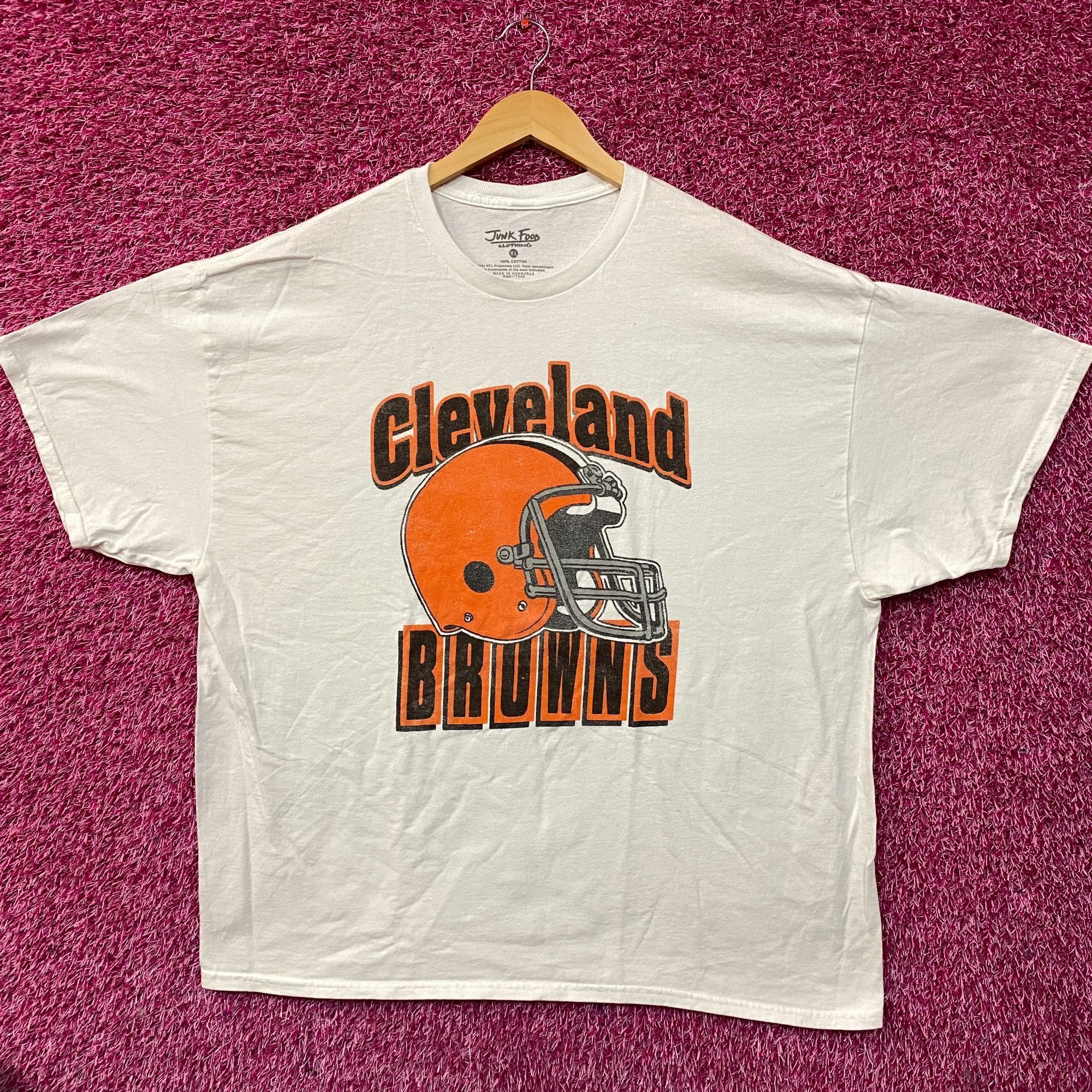 Junk Food Junk Food Clothing NFL Cleveland Browns Throwback Helmet T-S Size US XL / EU 56 / 4 - 1 Thumbnail