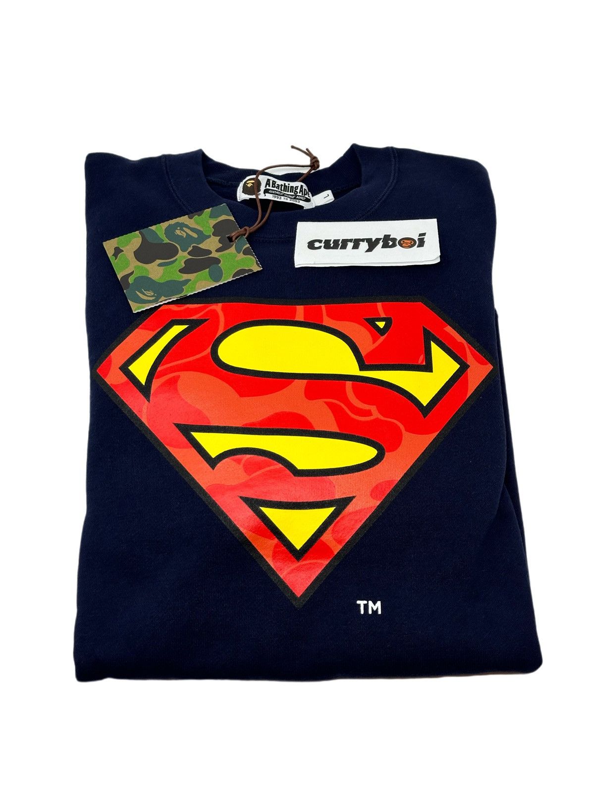 Bape BAPE x DC Superman Crewneck Navy Size US L / EU 52-54 / 3 - 4 Thumbnail