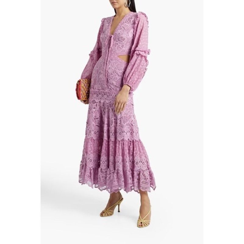ALEXIS Alexis Zendaya Lace Crochet Cut Out Long Sleeve Dress XS Size XS / US 0-2 / IT 36-38 - 16 Thumbnail
