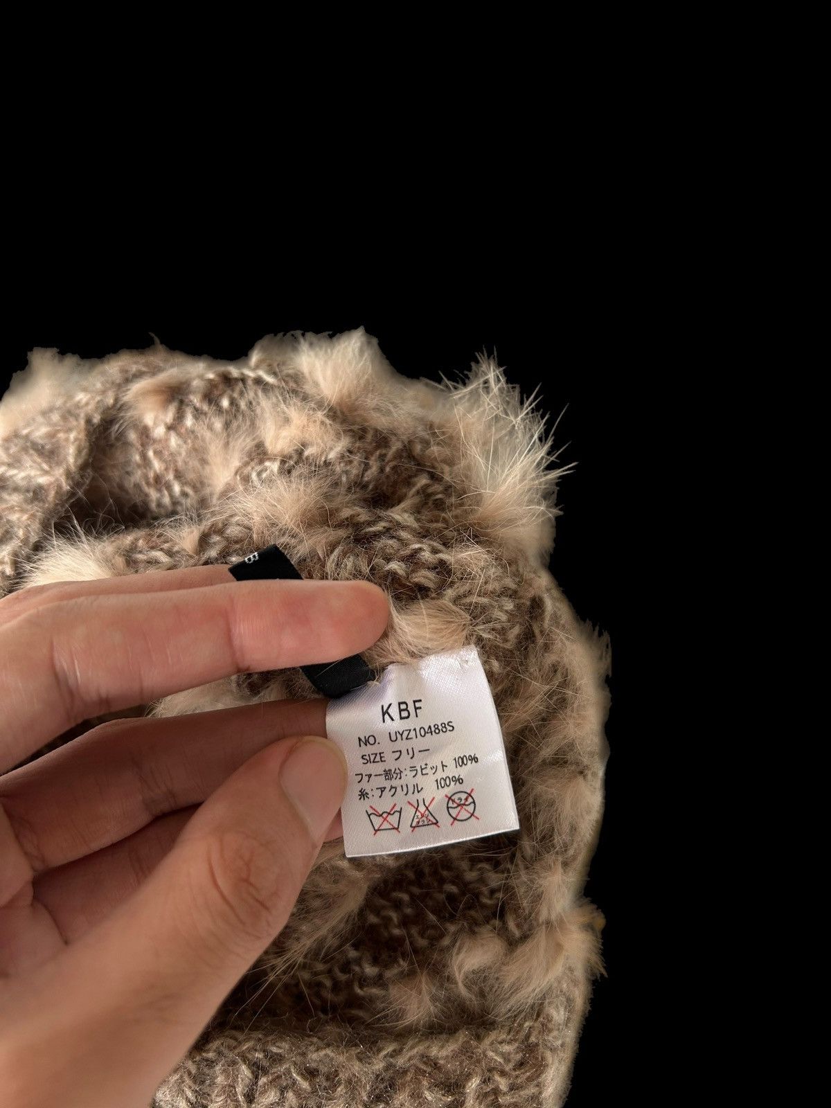 Japanese Brand × Kapital × Vintage Japanese Brand Rare knitt Fur Beanie Hats☠️🎌 Size ONE SIZE - 6 Thumbnail