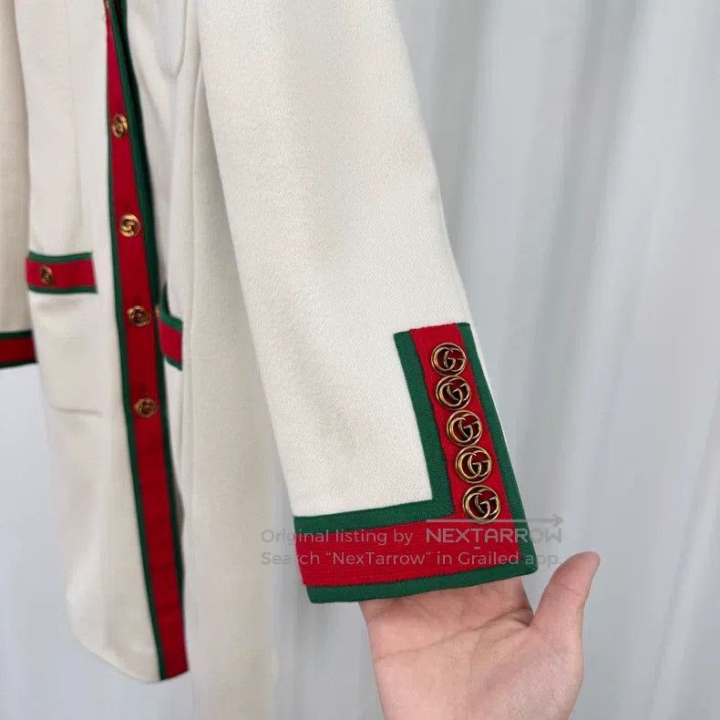 Gucci Gucci Red and green striped double G gold-mouth woollen co Size XS / US 0-2 / IT 36-38 - 4 Thumbnail