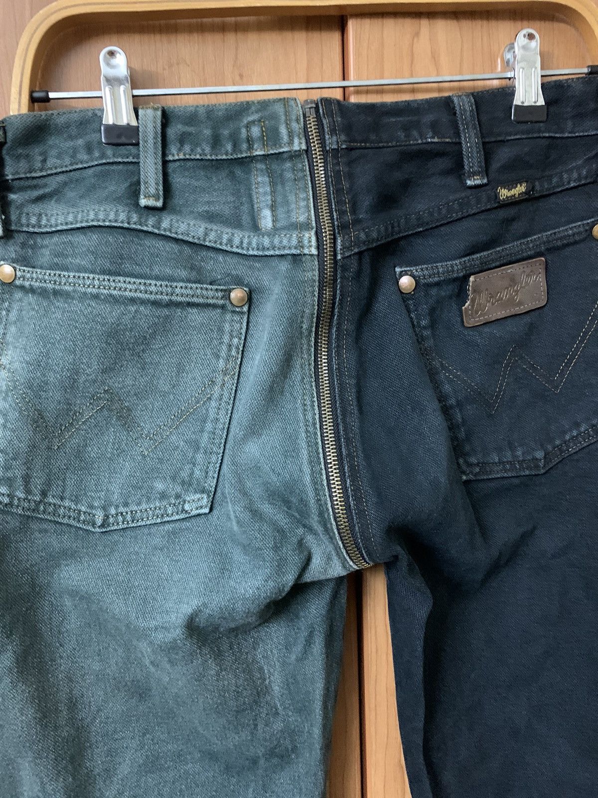 Vintage × Wrangler Wrangler Two tone colour rare design pants Size US 30 / EU 46 - 7 Thumbnail