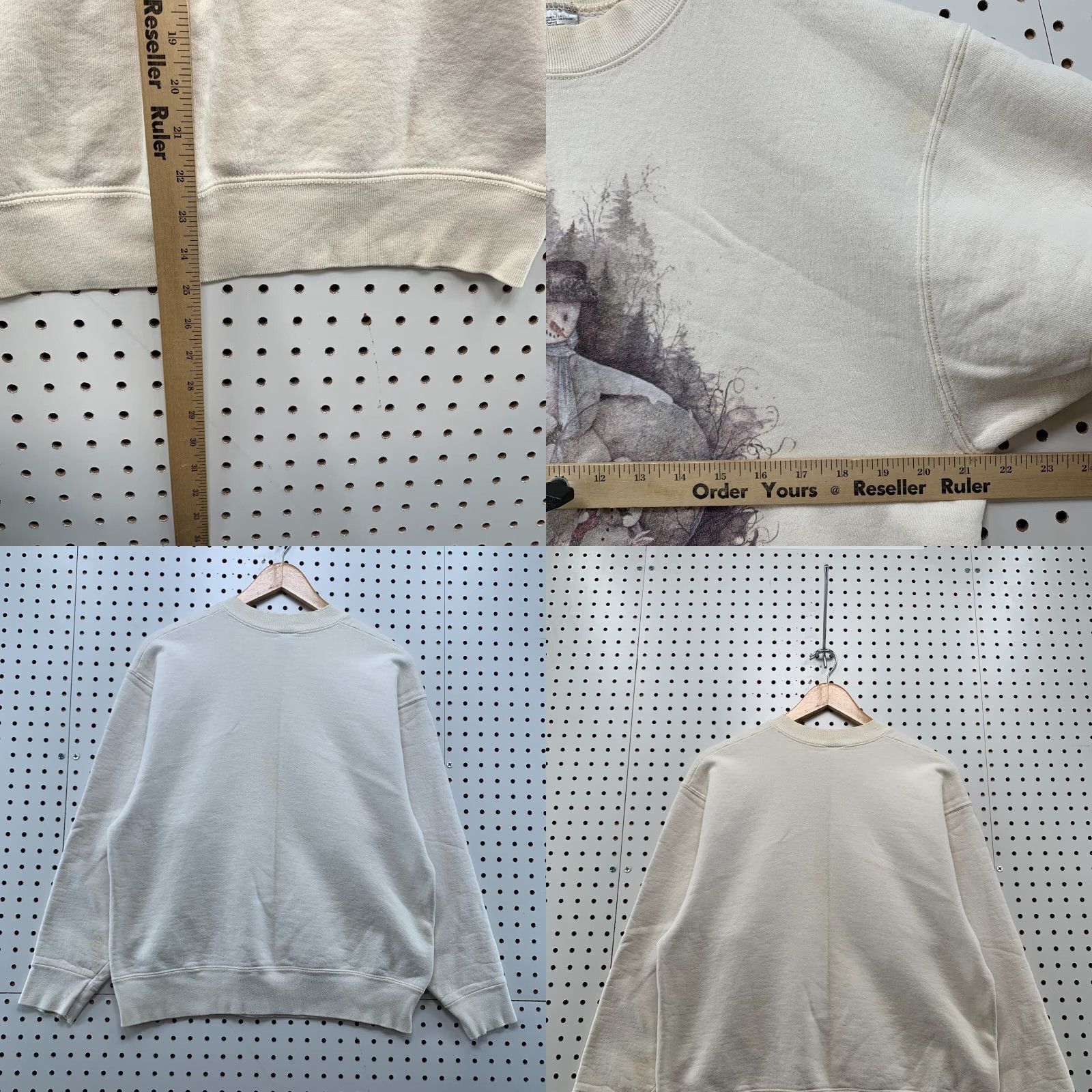Fruit Of The Loom VINTAGE Snowman Campfire Winter Graphic Crewneck Sweatshirt Men M White 90s Christmas Winter Fruit of the Loom Sweatshirt Mens Size US M / EU 48-50 / 2 - 10 Thumbnail